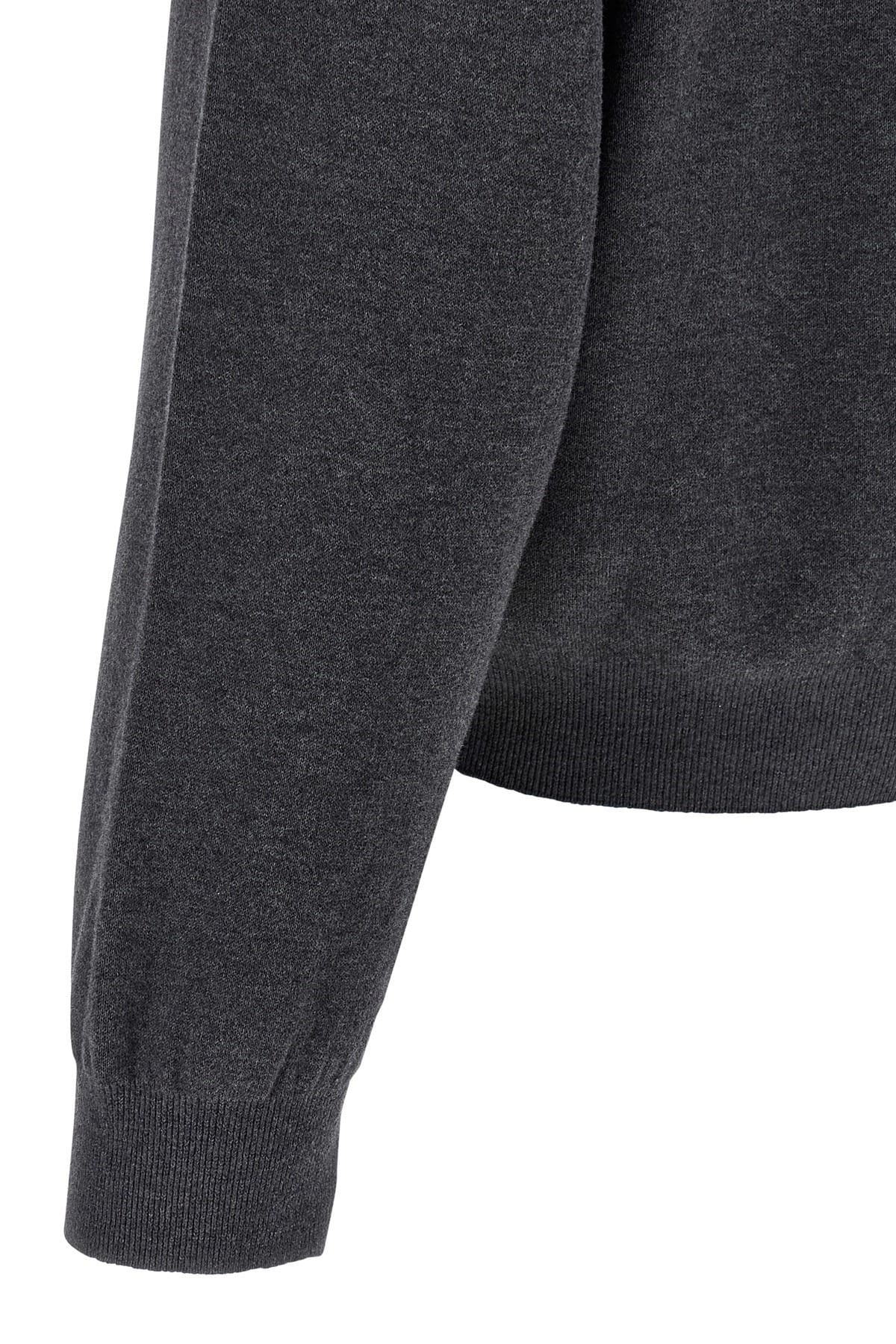 Balenciaga Balenciaga Gray Half-Zip Cotton Sweater