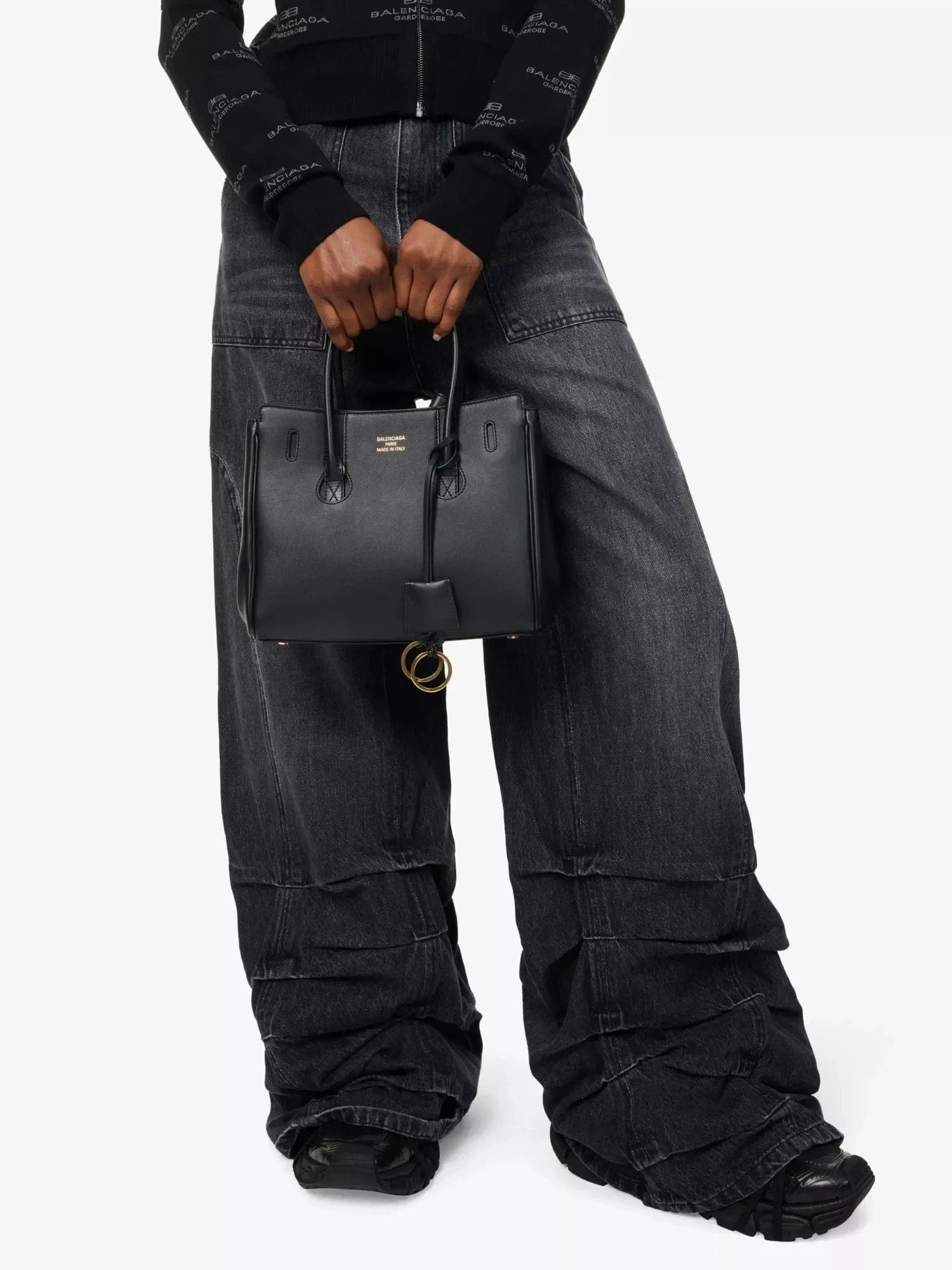Balenciaga Hampton Mini Leather Shoulder Bag