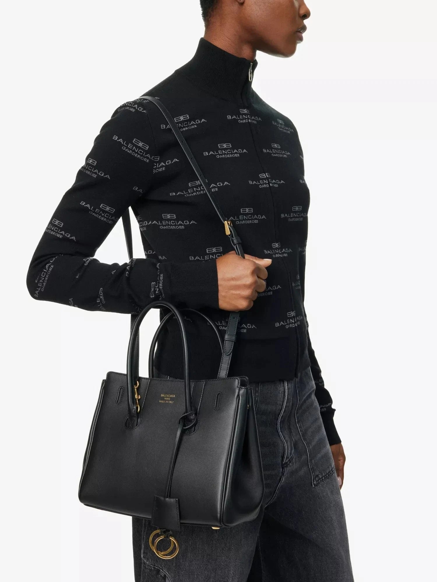 Balenciaga Hampton Mini Leather Shoulder Bag