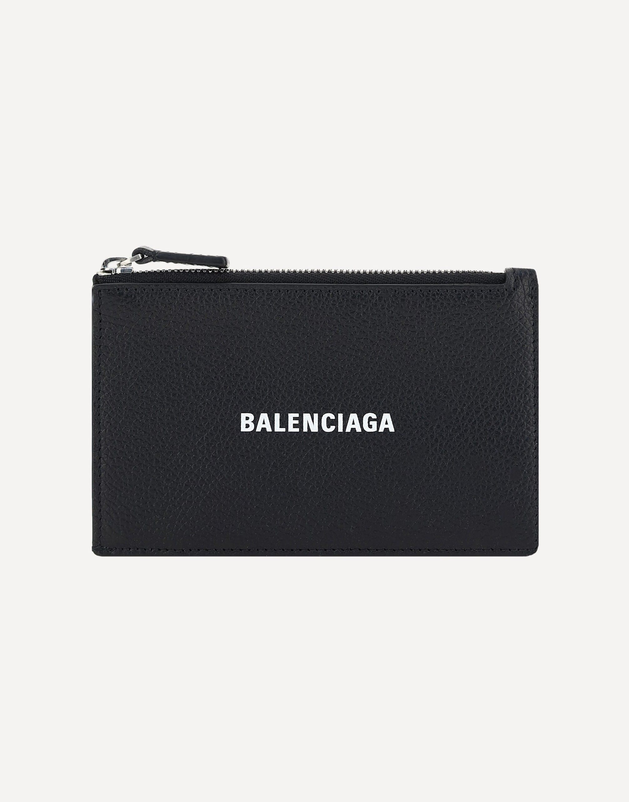 Balenciaga Leather Cardholder With Zip Coin Compartment