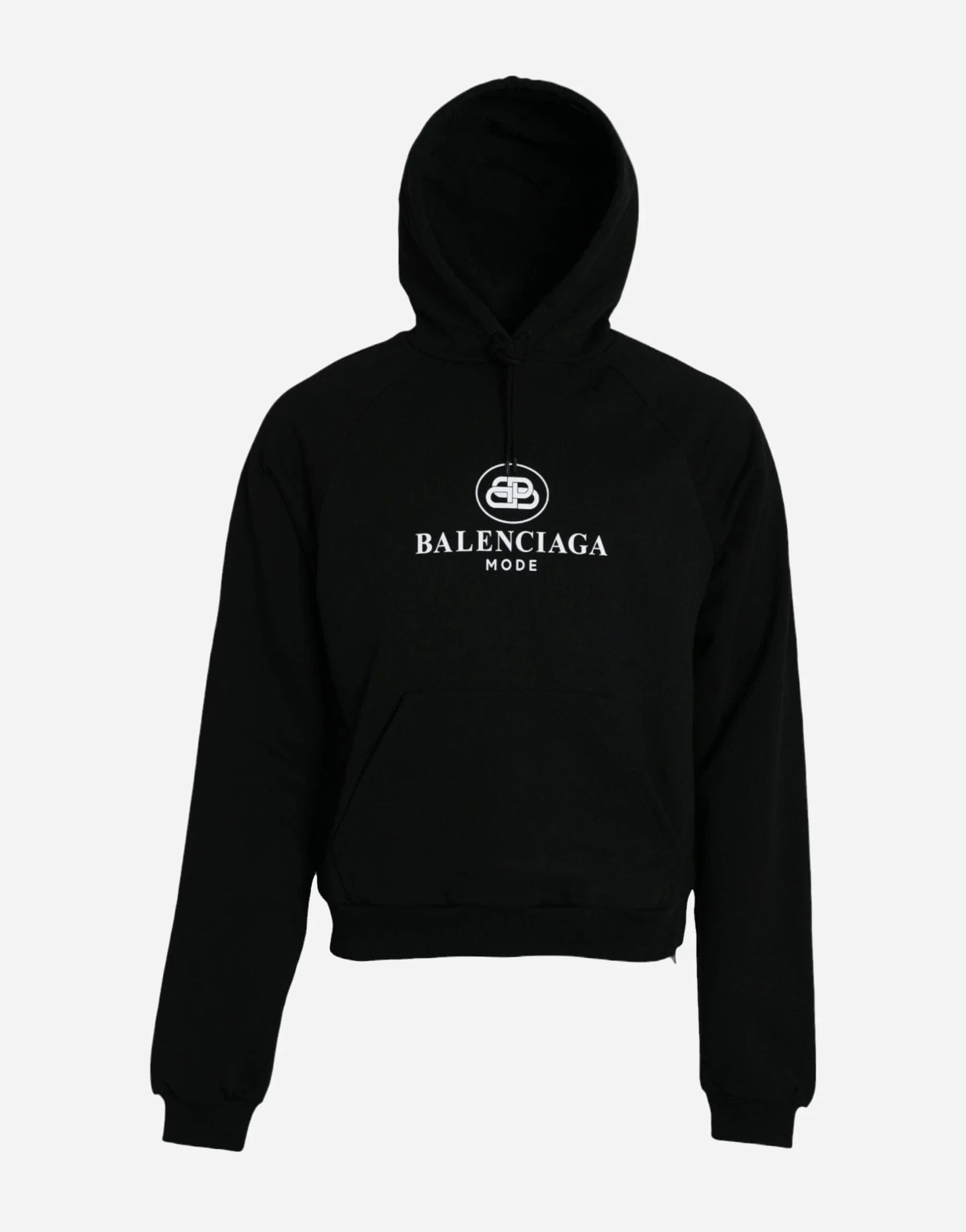 BALENCIAGA プリントパーカー S 黒 バレンシアガのロゴプリントパーカー | Sendegaro US