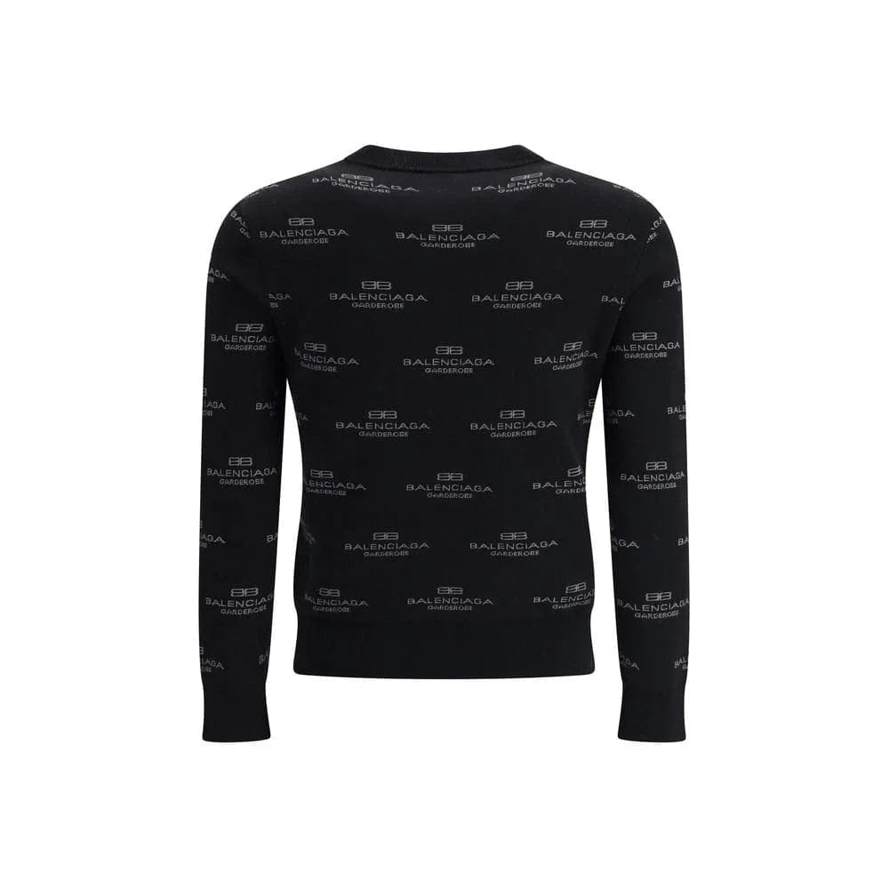 Balenciaga Maglione Con Logo All-Over Sweater
