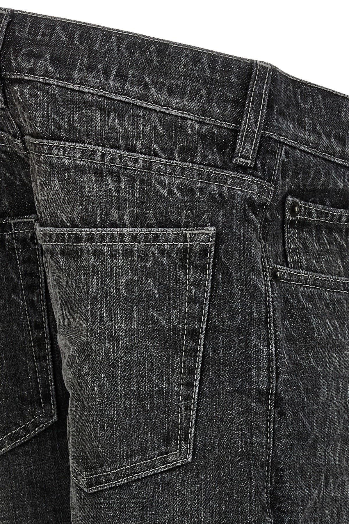 Balenciaga Balenciaga Monogram Print Wide Leg Jeans