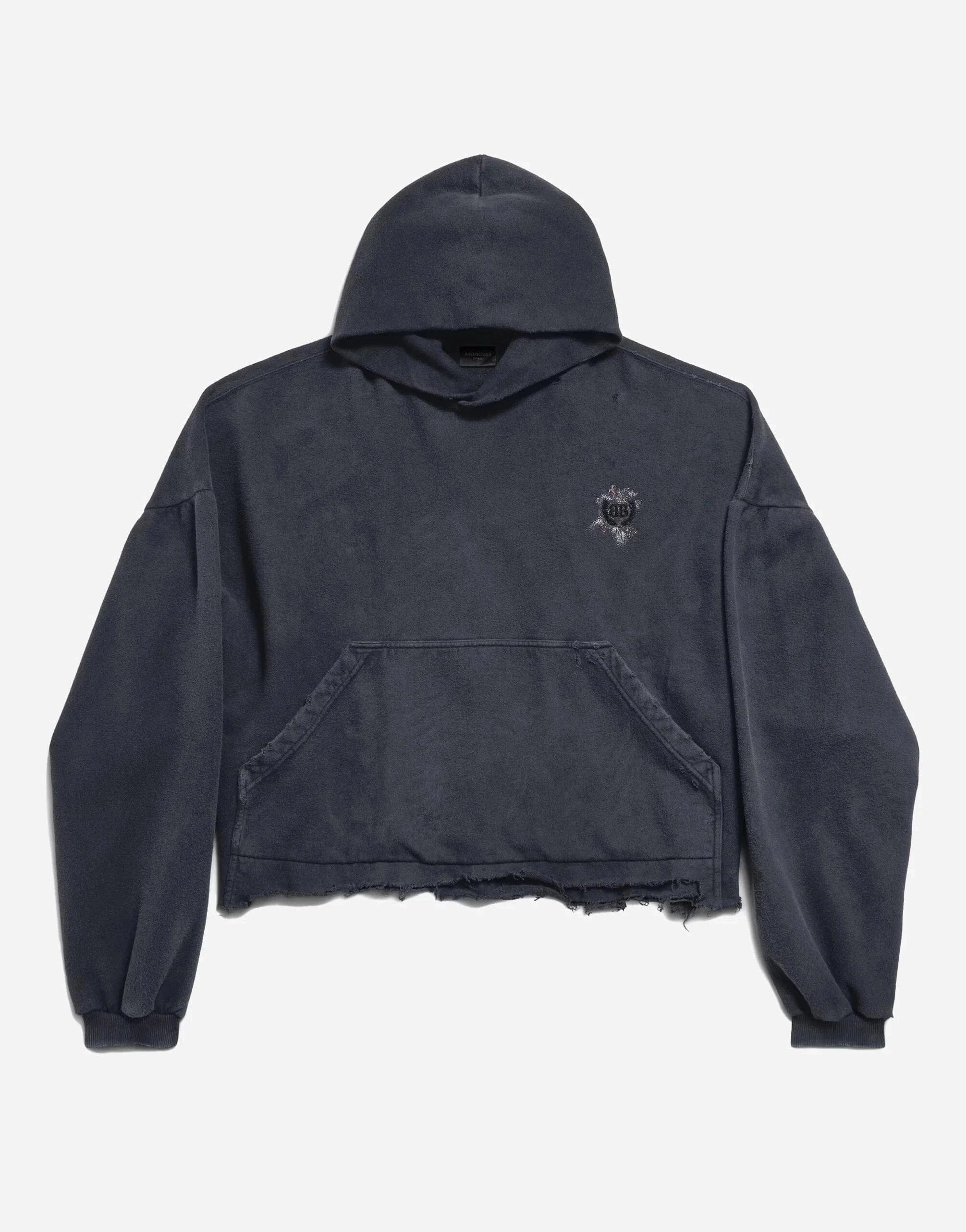 Balenciaga Nail Polish Cropped Hoodie