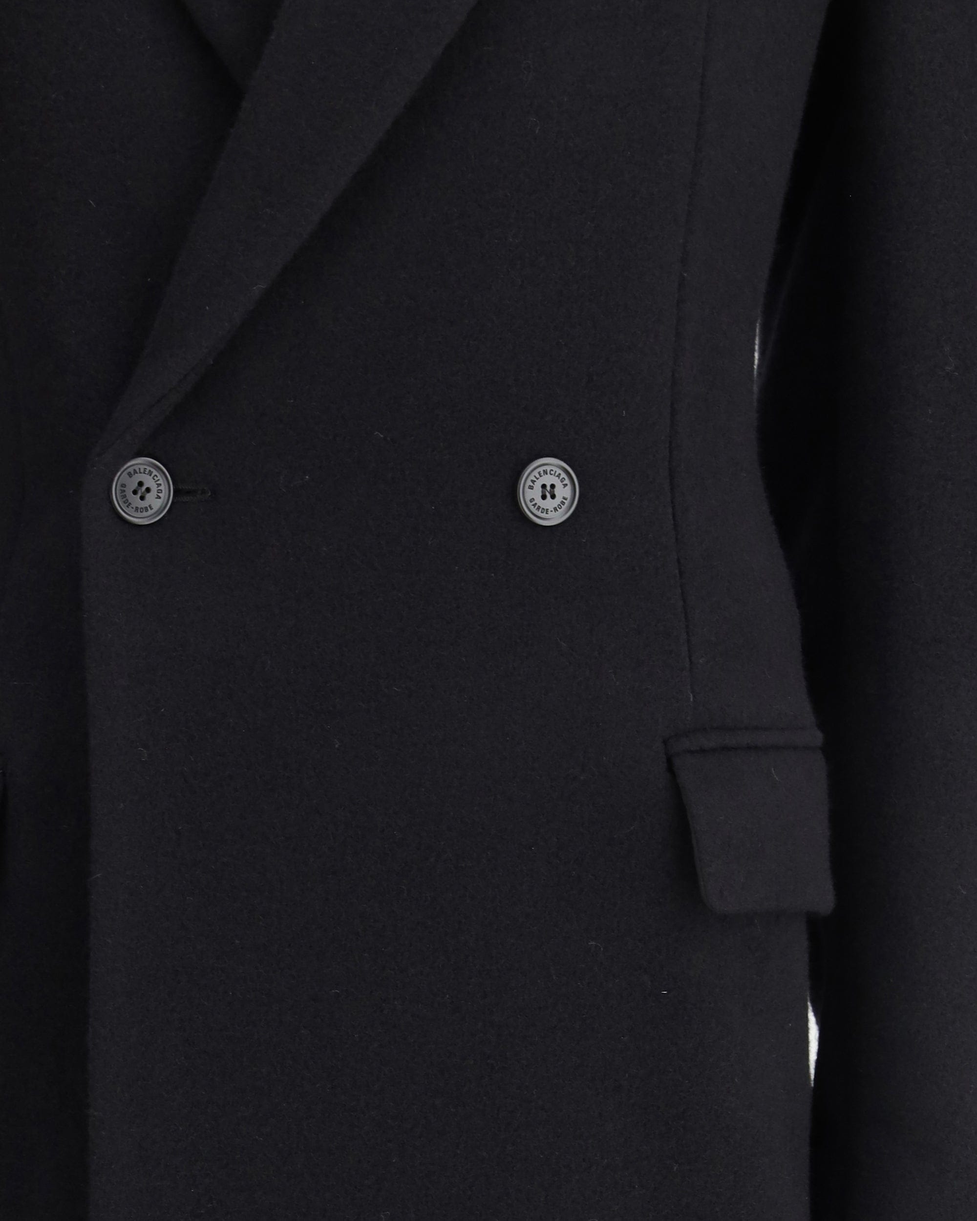 Balenciaga Oversized Godet Double-Breasted Coat
