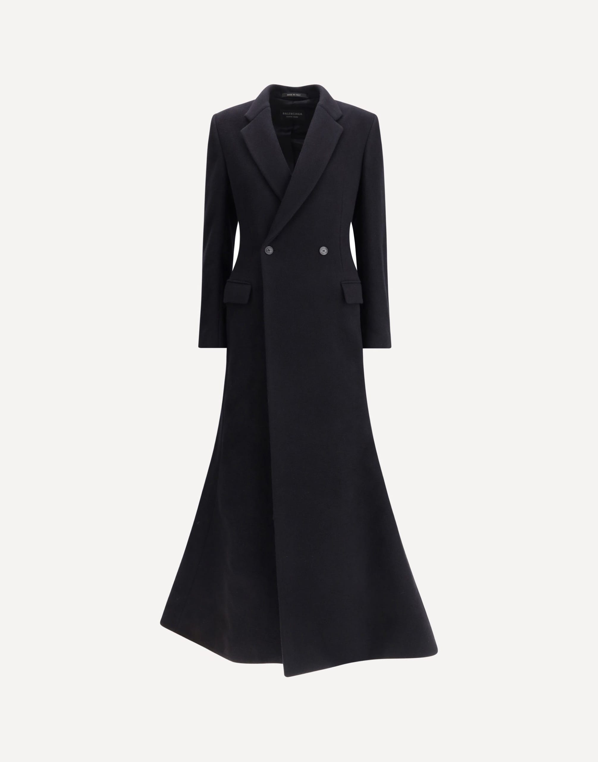 Balenciaga Oversized Godet Double-Breasted Coat