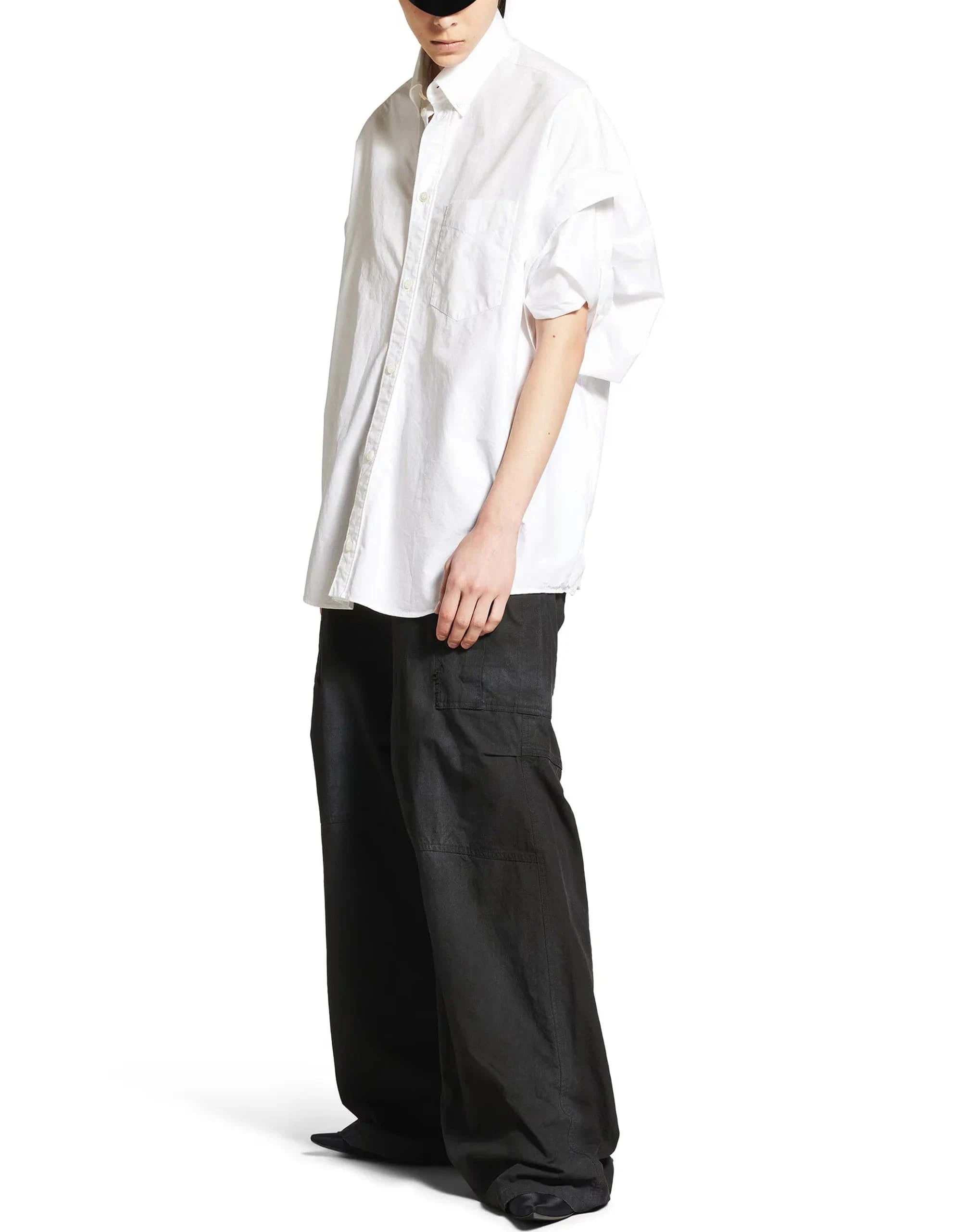 Balenciaga Oversized Tucked Sleeve Shirt