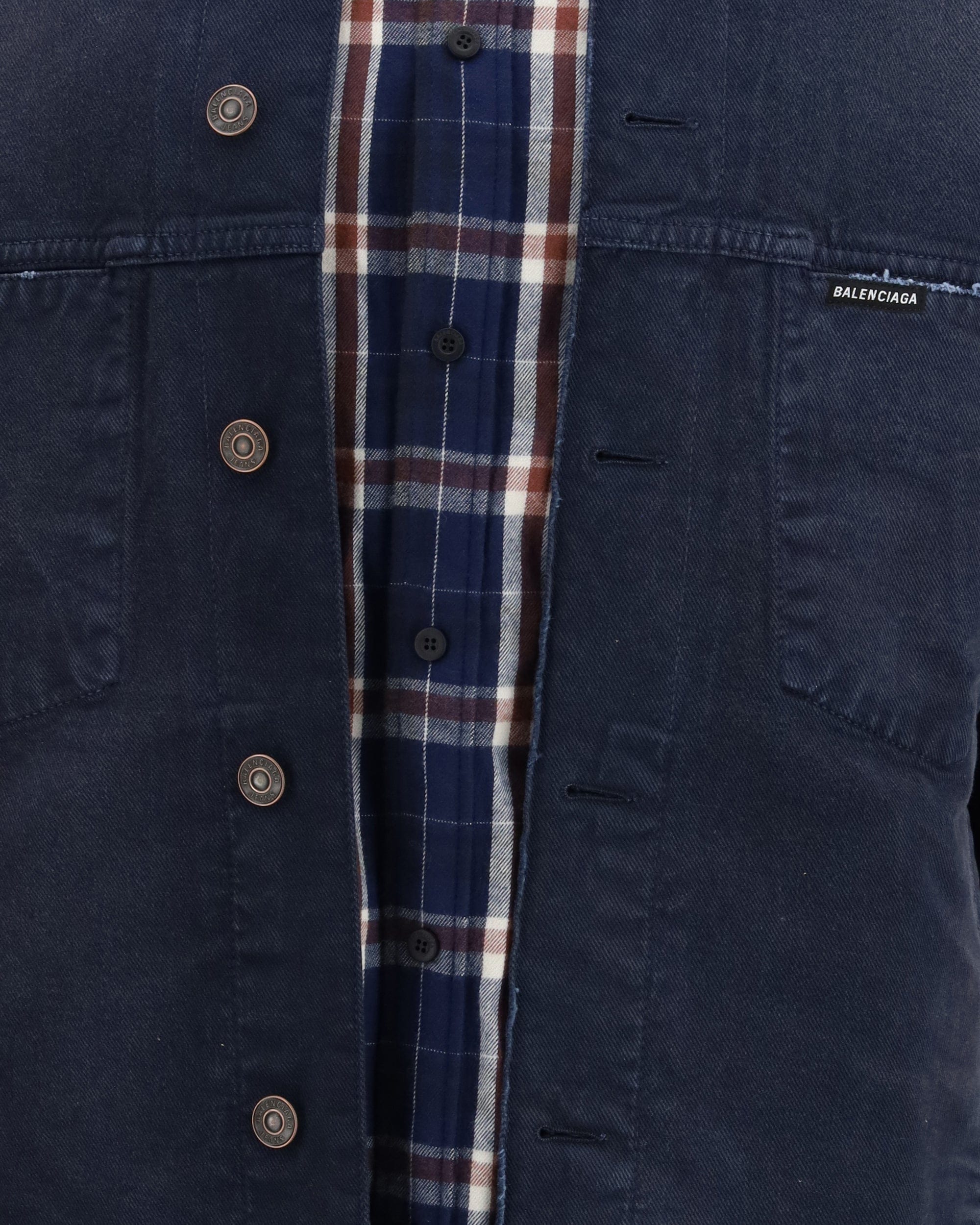 Balenciaga giacca-camicia con patch