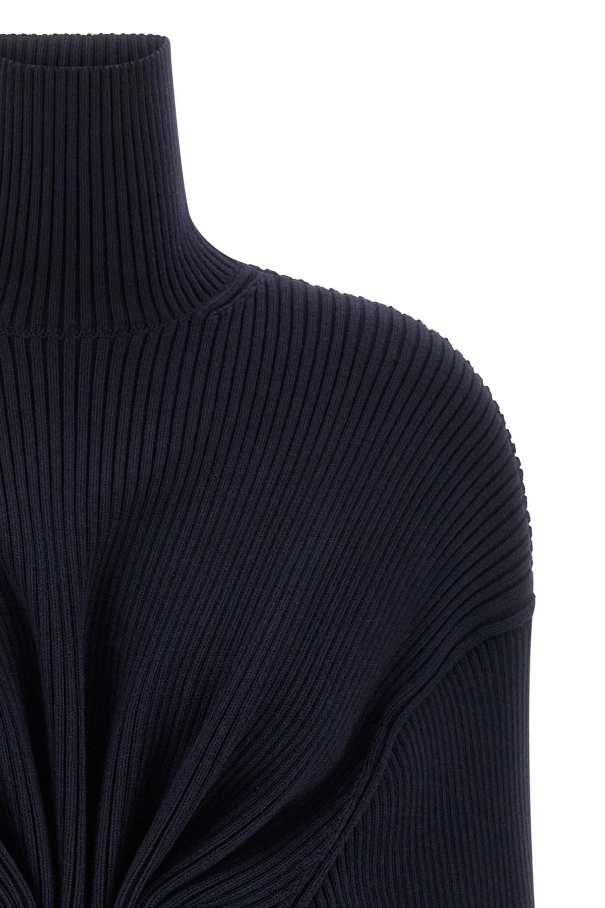 Balenciaga Balenciaga Pinched Ribbed Knit Mini Dress