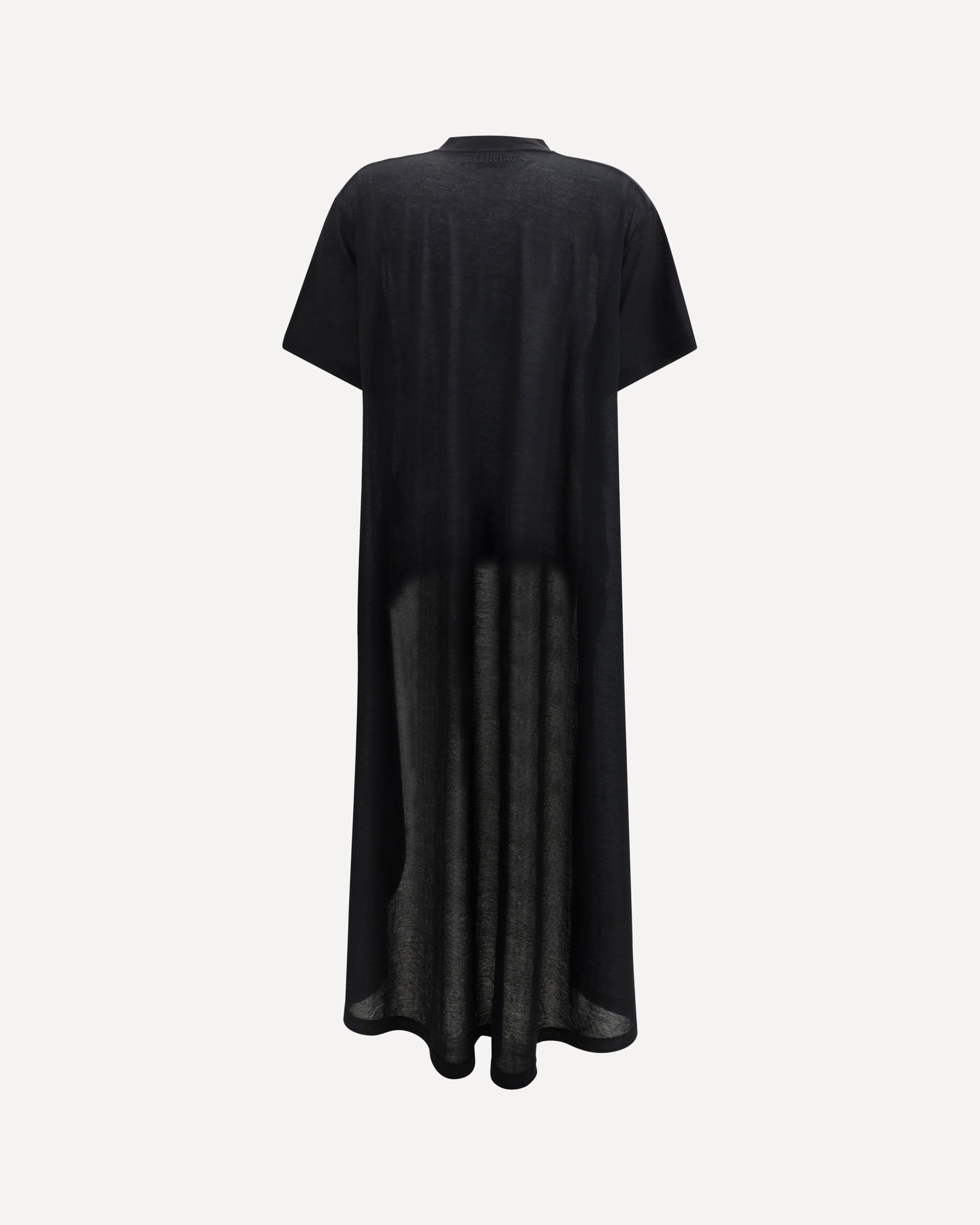 Прозрачная футболка с декоративной отделкой и круглым вырезом - alternate view