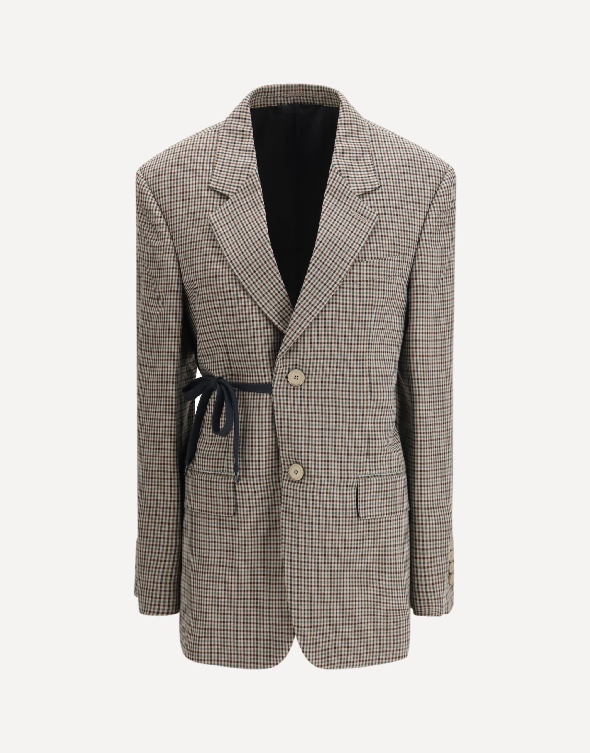 Balenciaga Single-Breasted Vichy Jacket