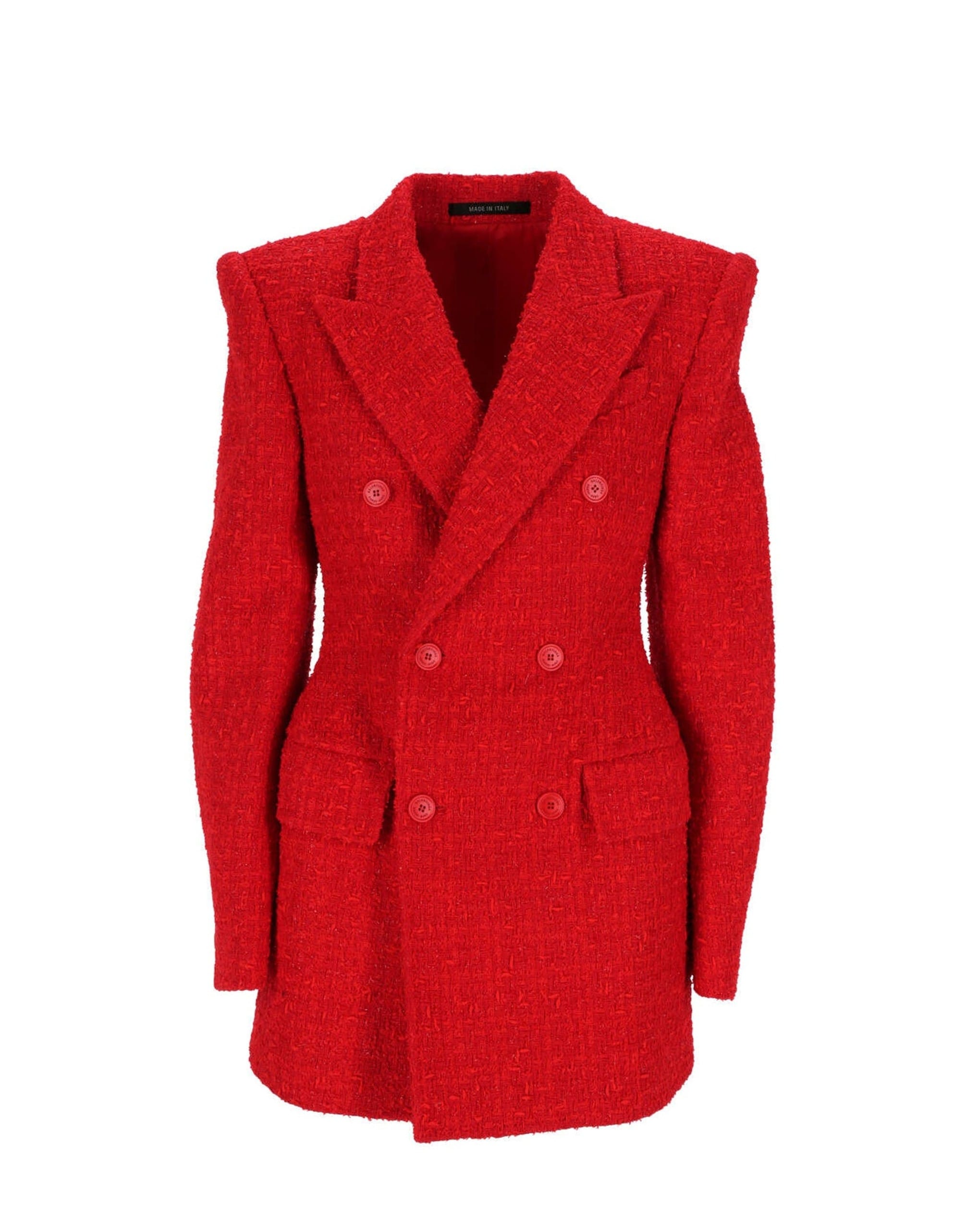 Balenciaga Tweed Double-Breasted Blazer Jacket