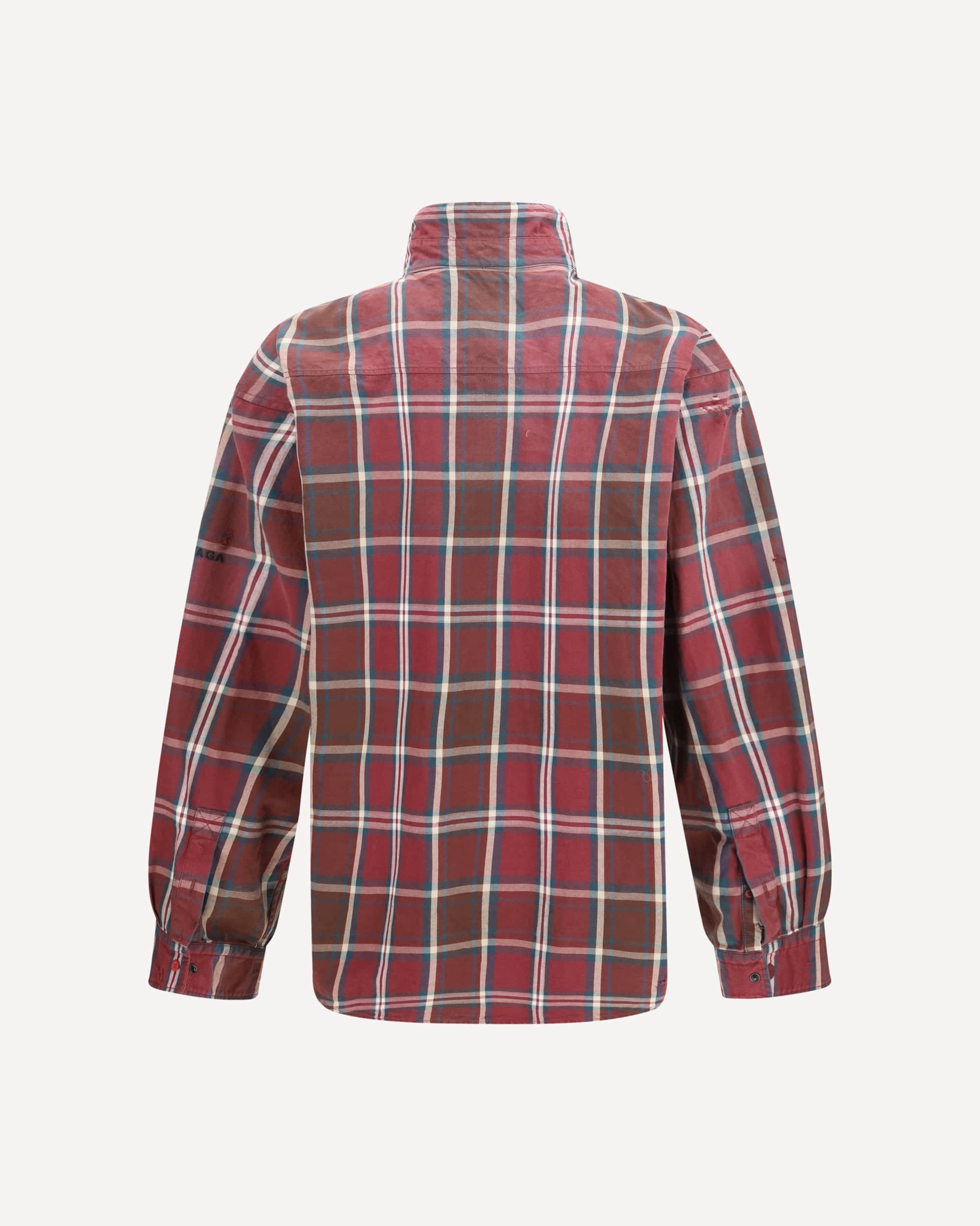Balenciaga Zip Shirt In Cotton-Blend Flannel - alternate view
