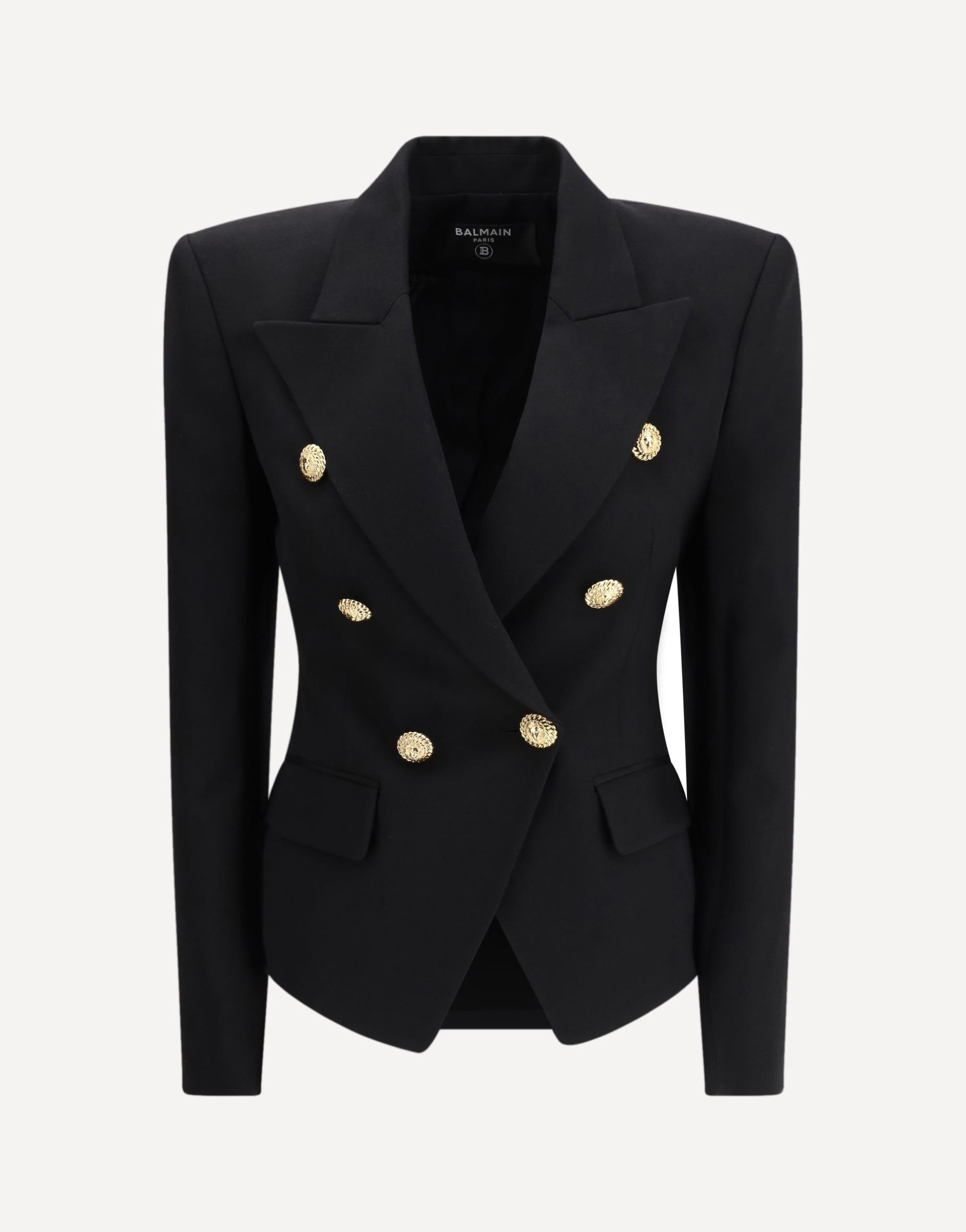 Balmain 6 Buttons Fitted Grain De Poudre Jacket