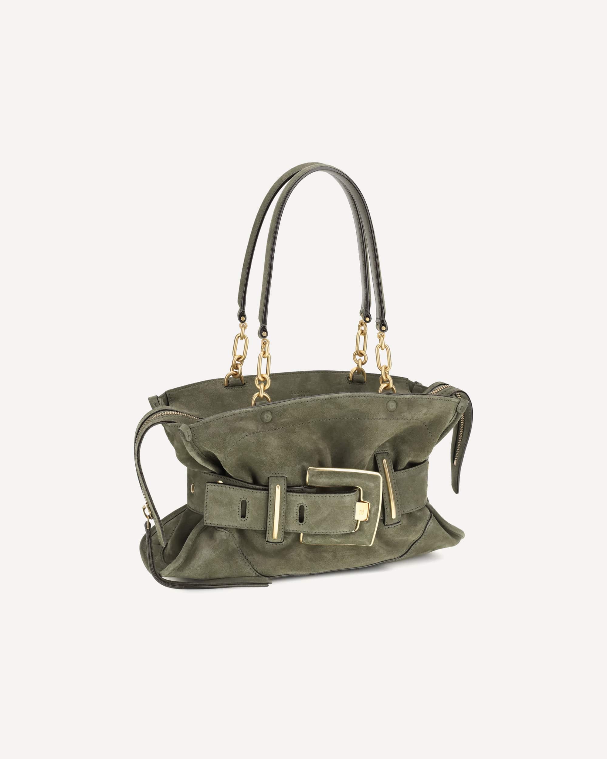 Balmain Anthem Bag In Suede Leather - alternate view