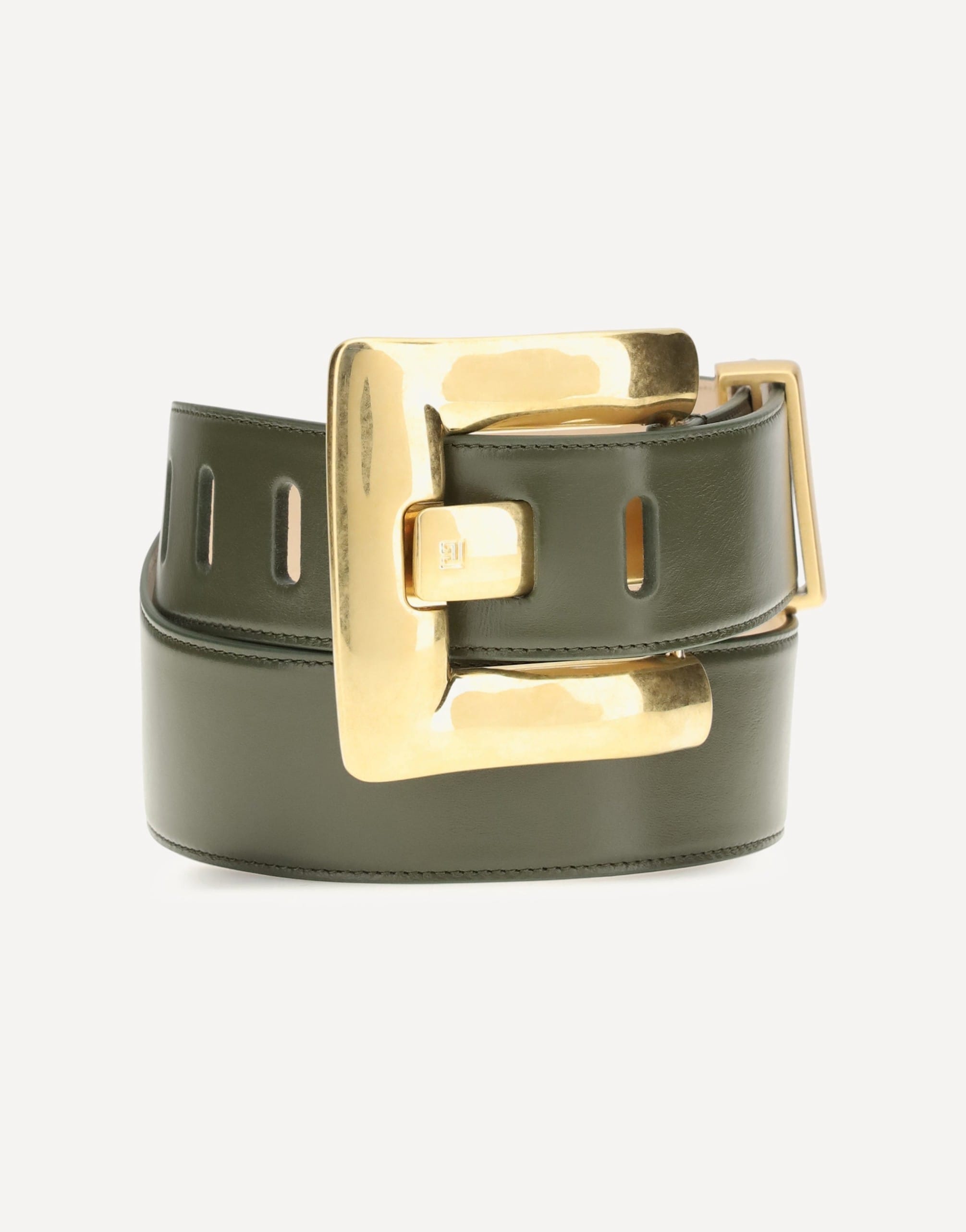 Balmain Anthem Belt In Calfskin Leather