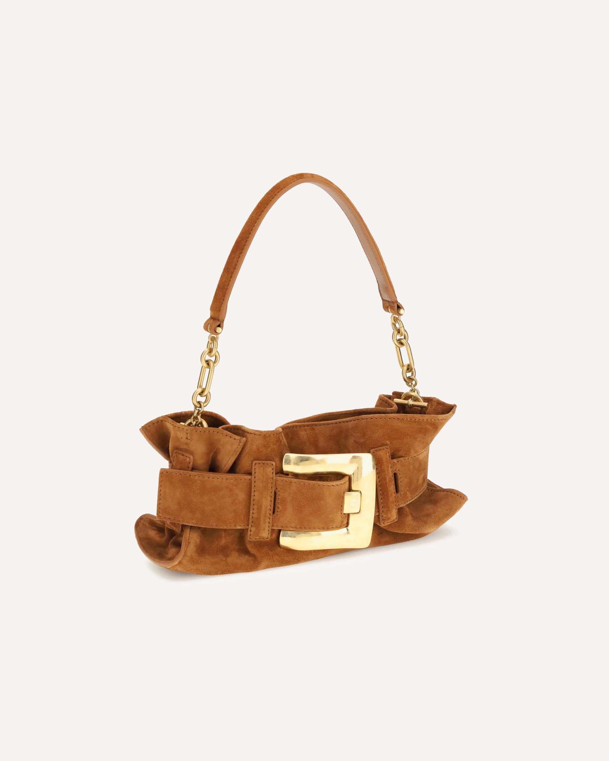 Balmain Anthem Mini Bag In Suede Leather - alternate view