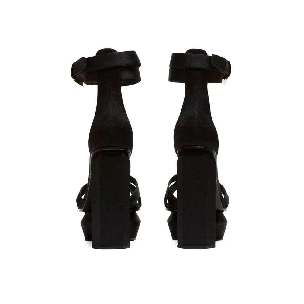 Balmain Ava 130mm Satin Platform Sandals