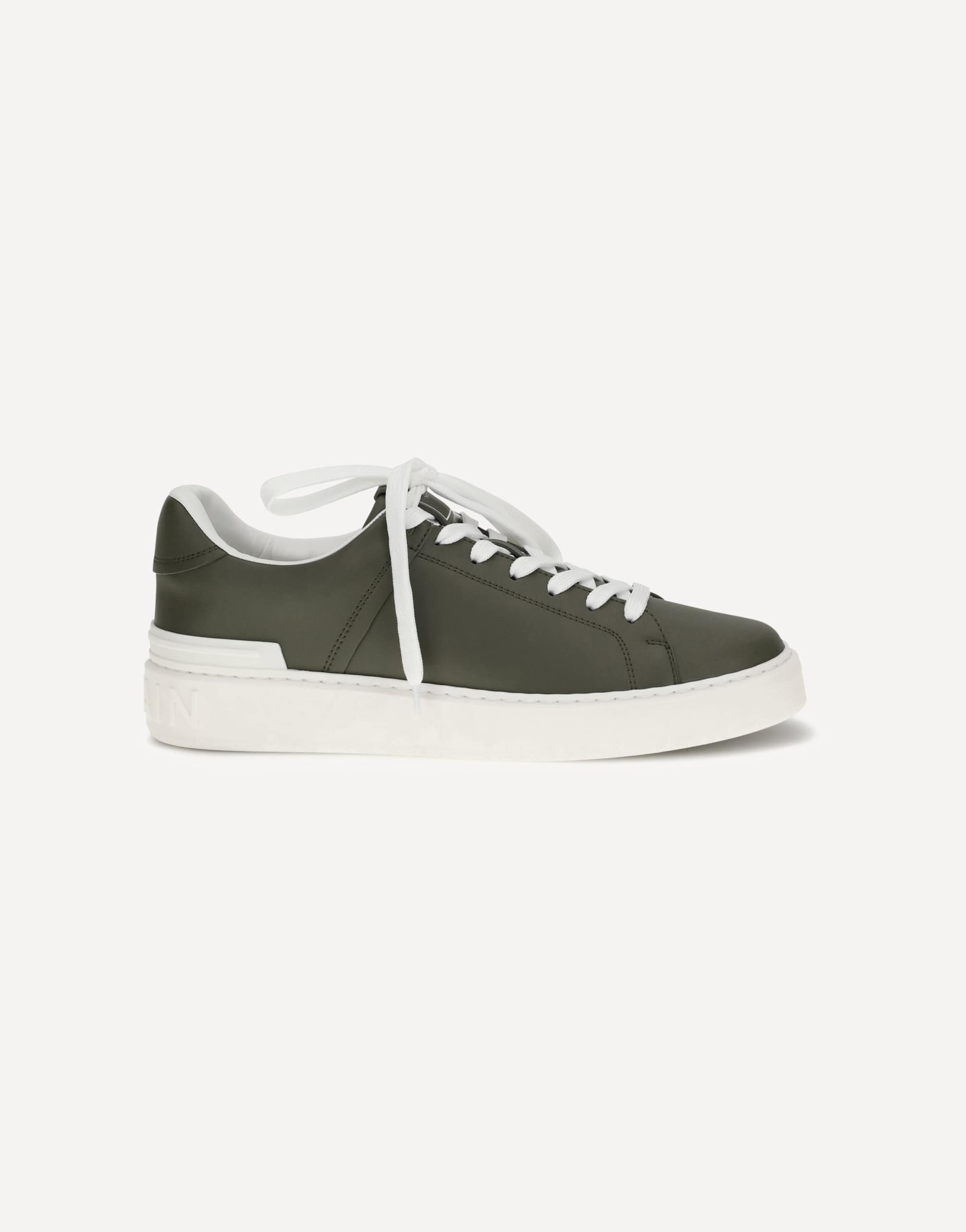 Balmain B-Court Sneakers In Calfskin Leather