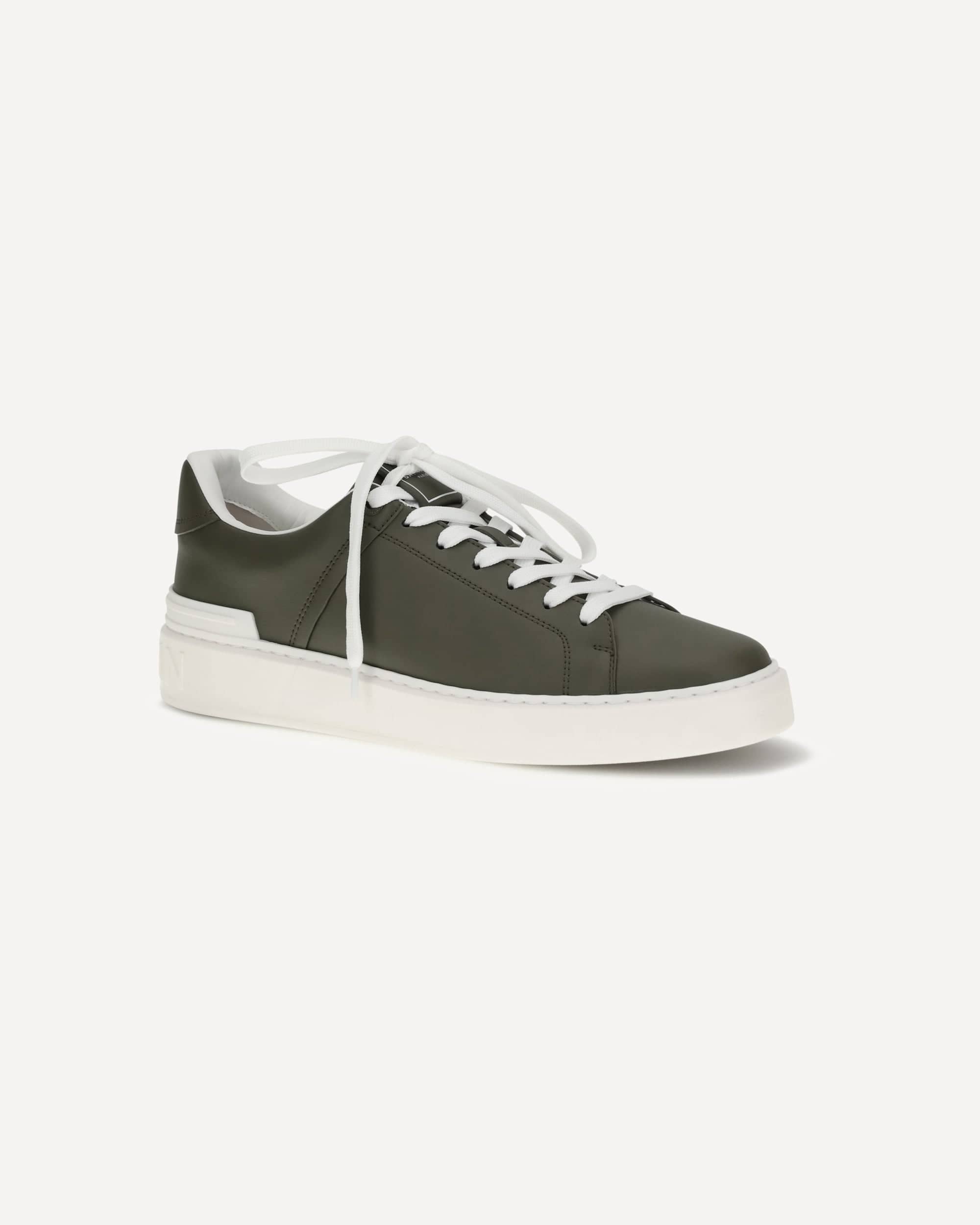 Balmain B-Court Sneakers In Calfskin Leather - alternate view