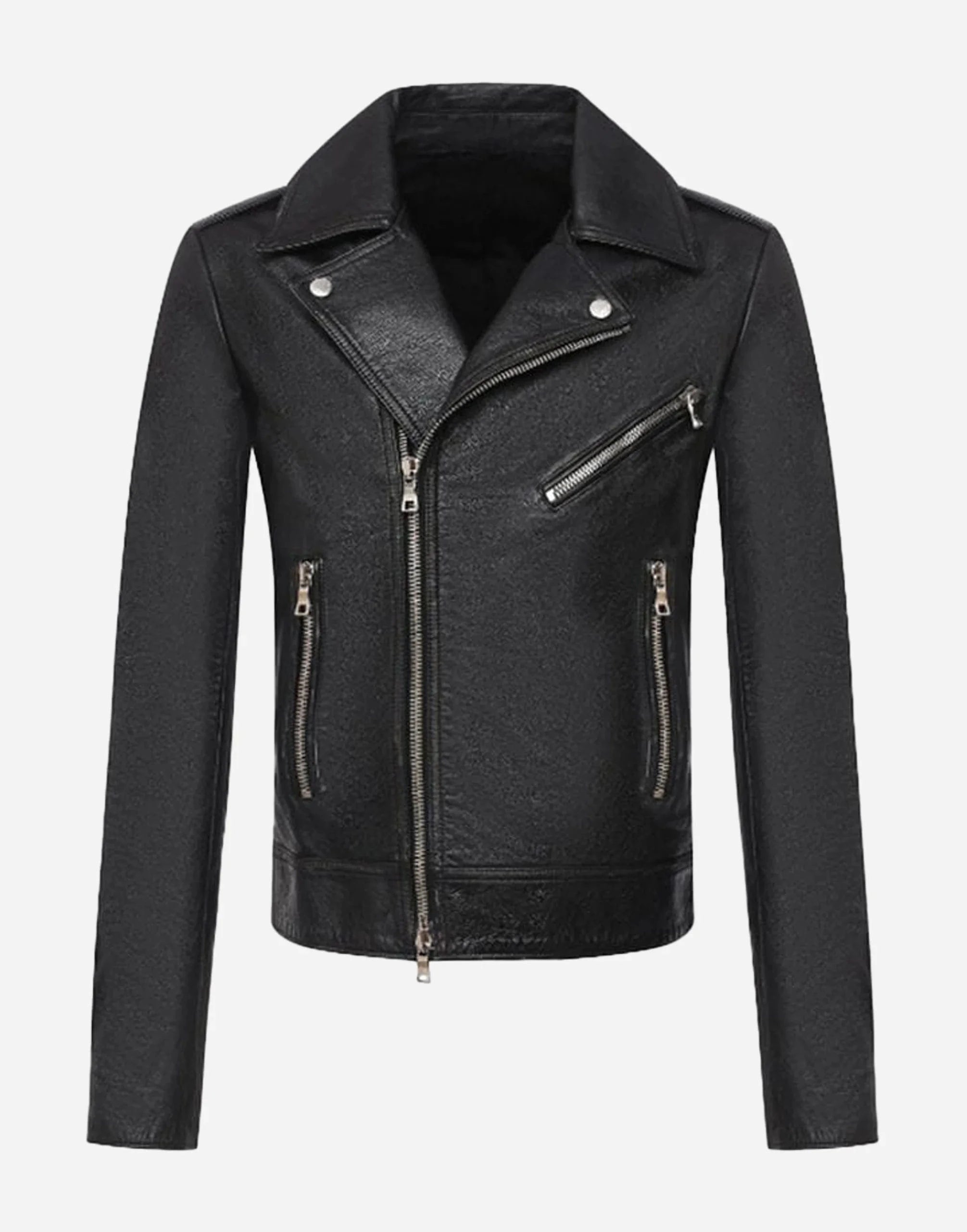 Balmain Classic Fit Zip-front Biker Jacket