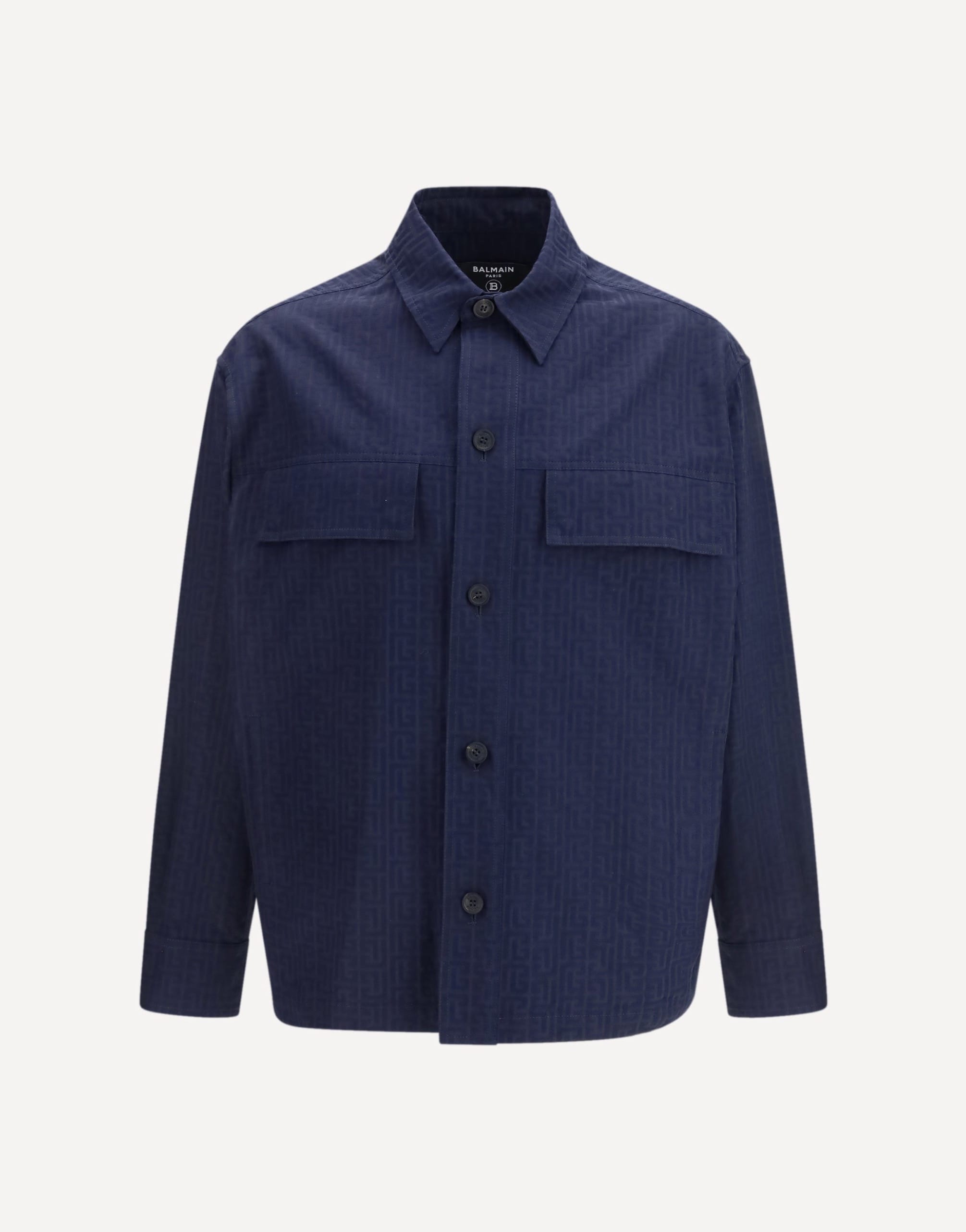 Balmain Cotton Monogram Jacquard Overshirt