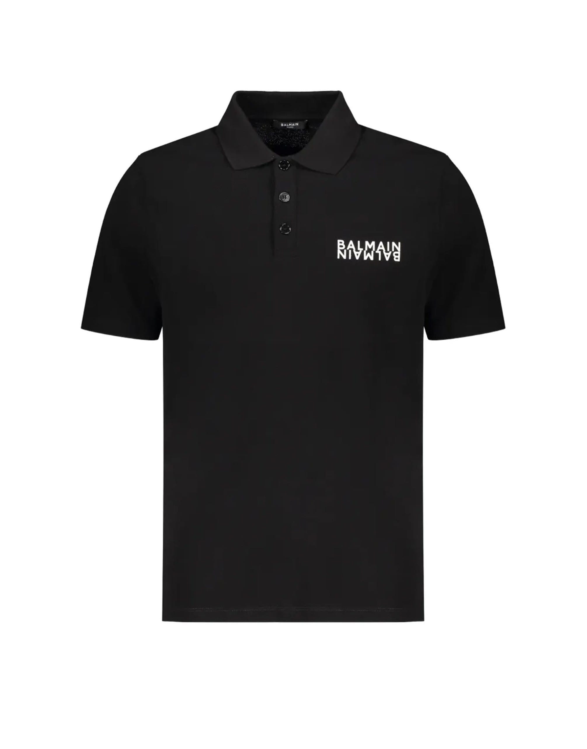 Balmain Cotton Short Sleeve Polo Shirt