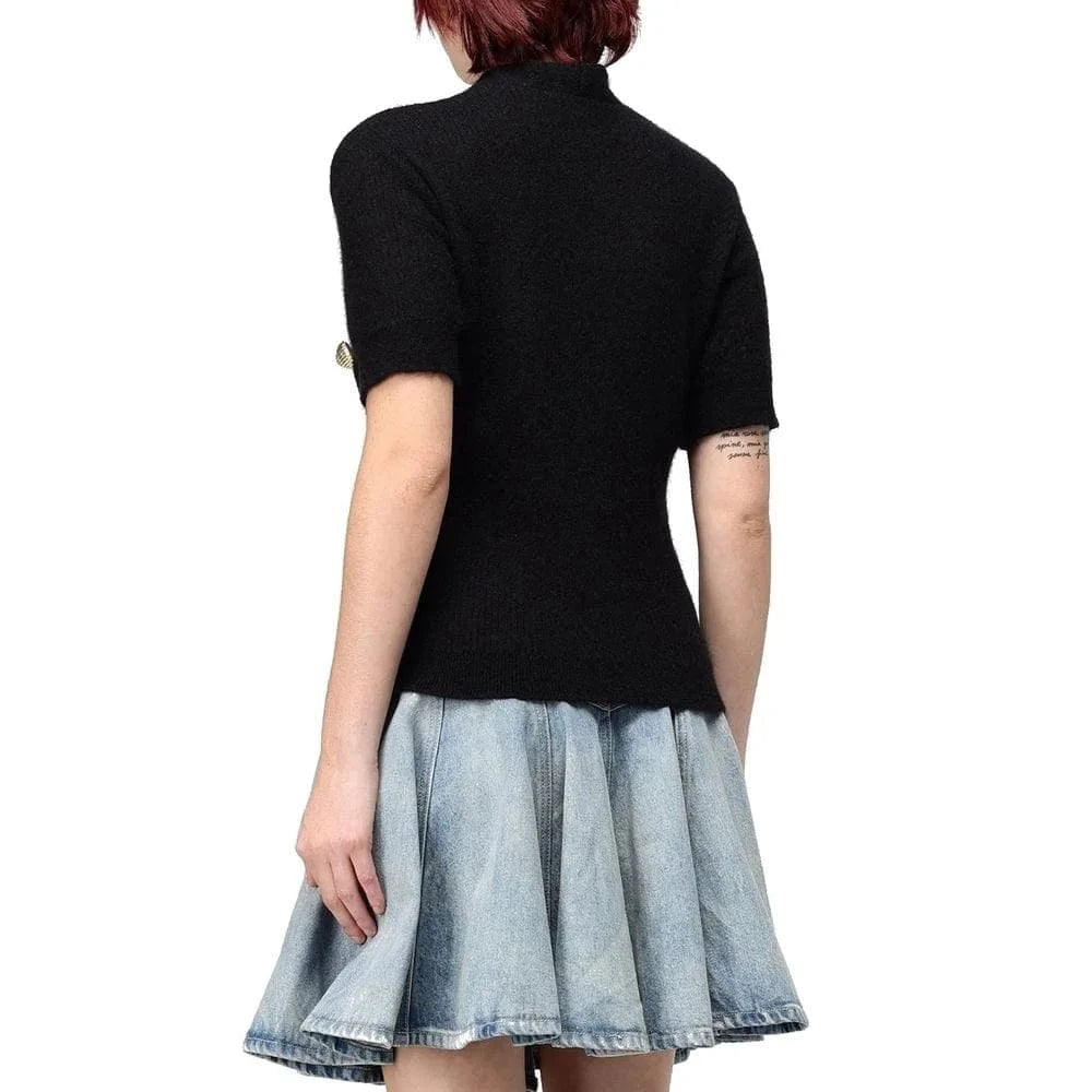 Balmain Embossed-Button Top