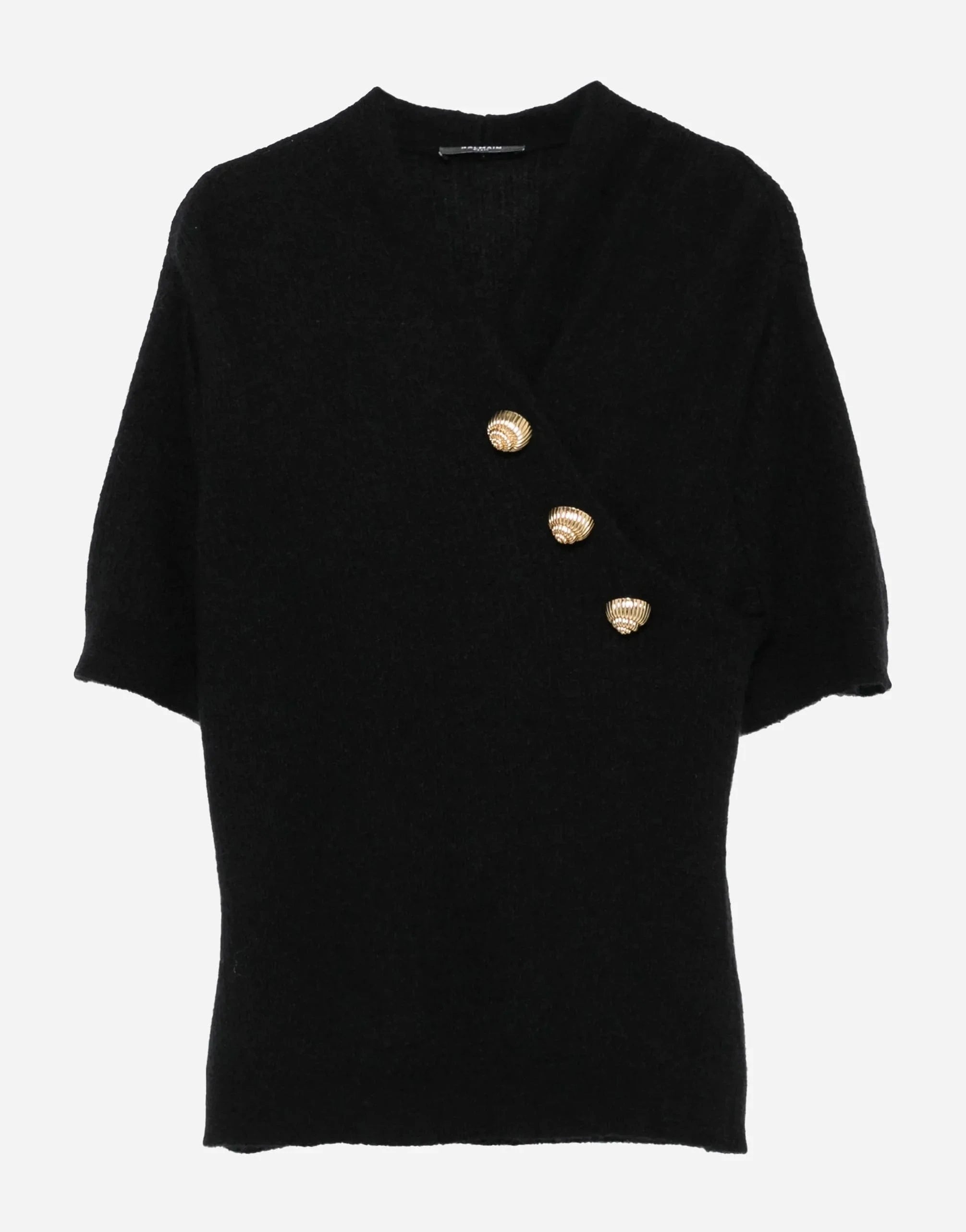 Balmain Embossed-Button Top