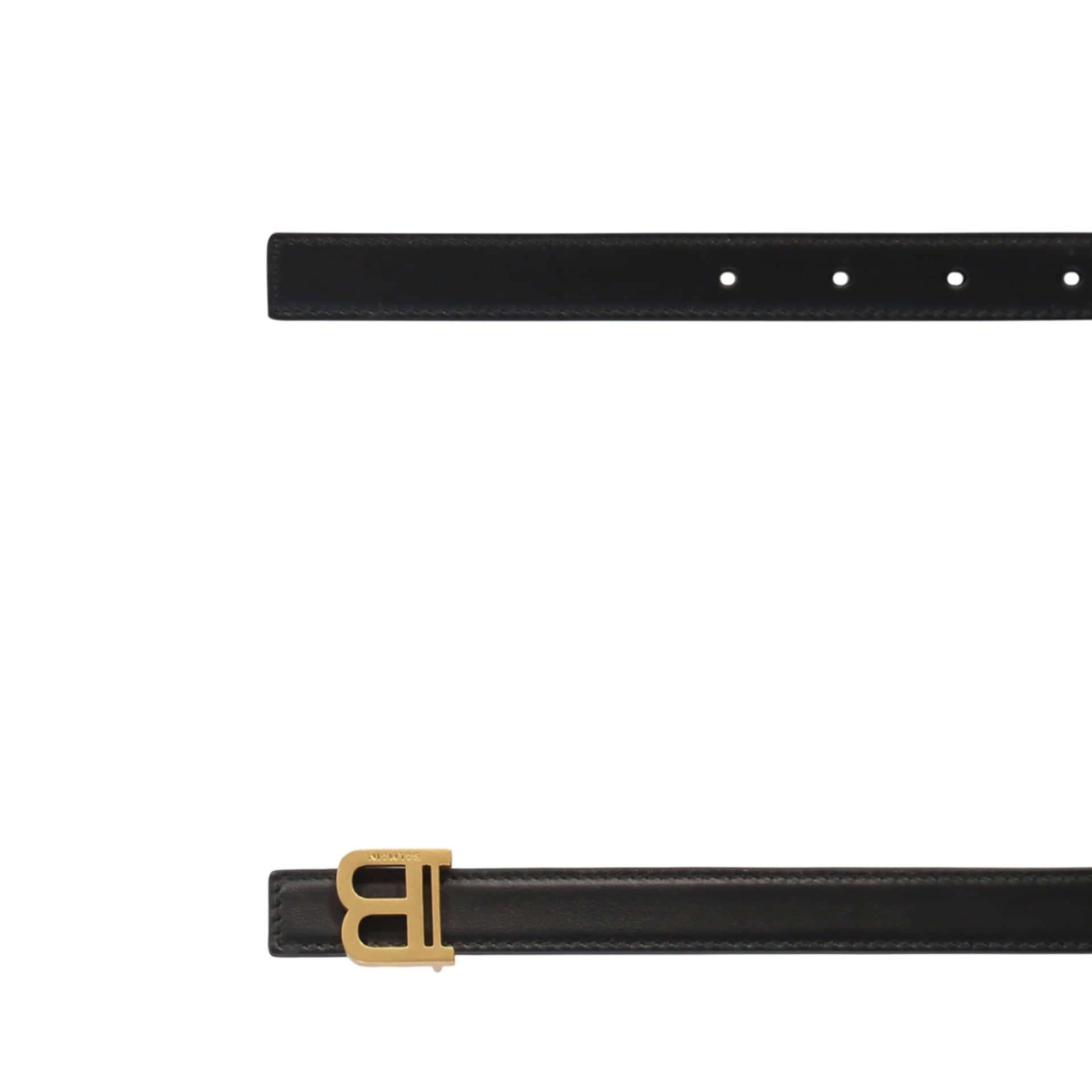 Embossed Logo Leather Belt - alternate view