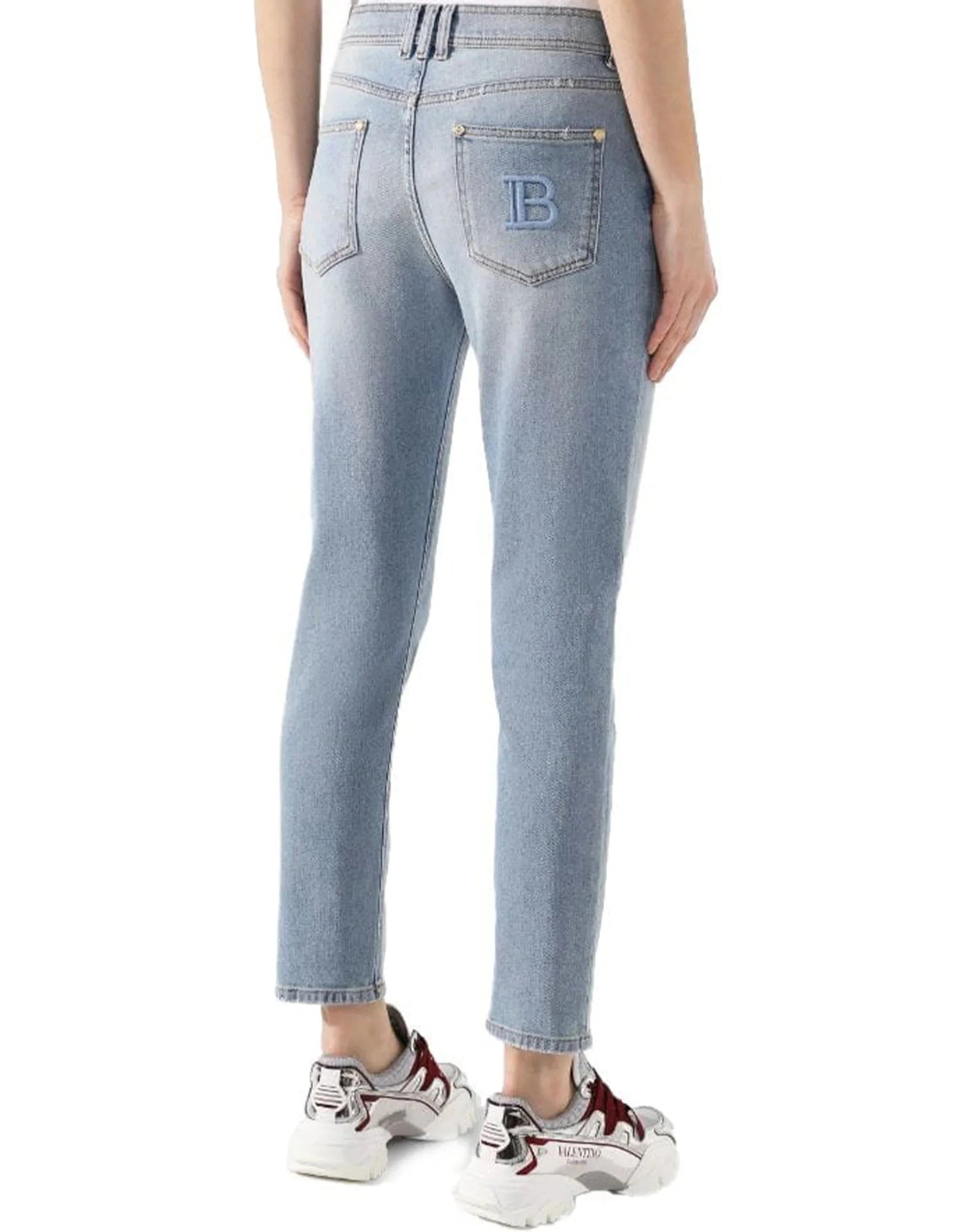 Balmain Embroidered Logo Jeans