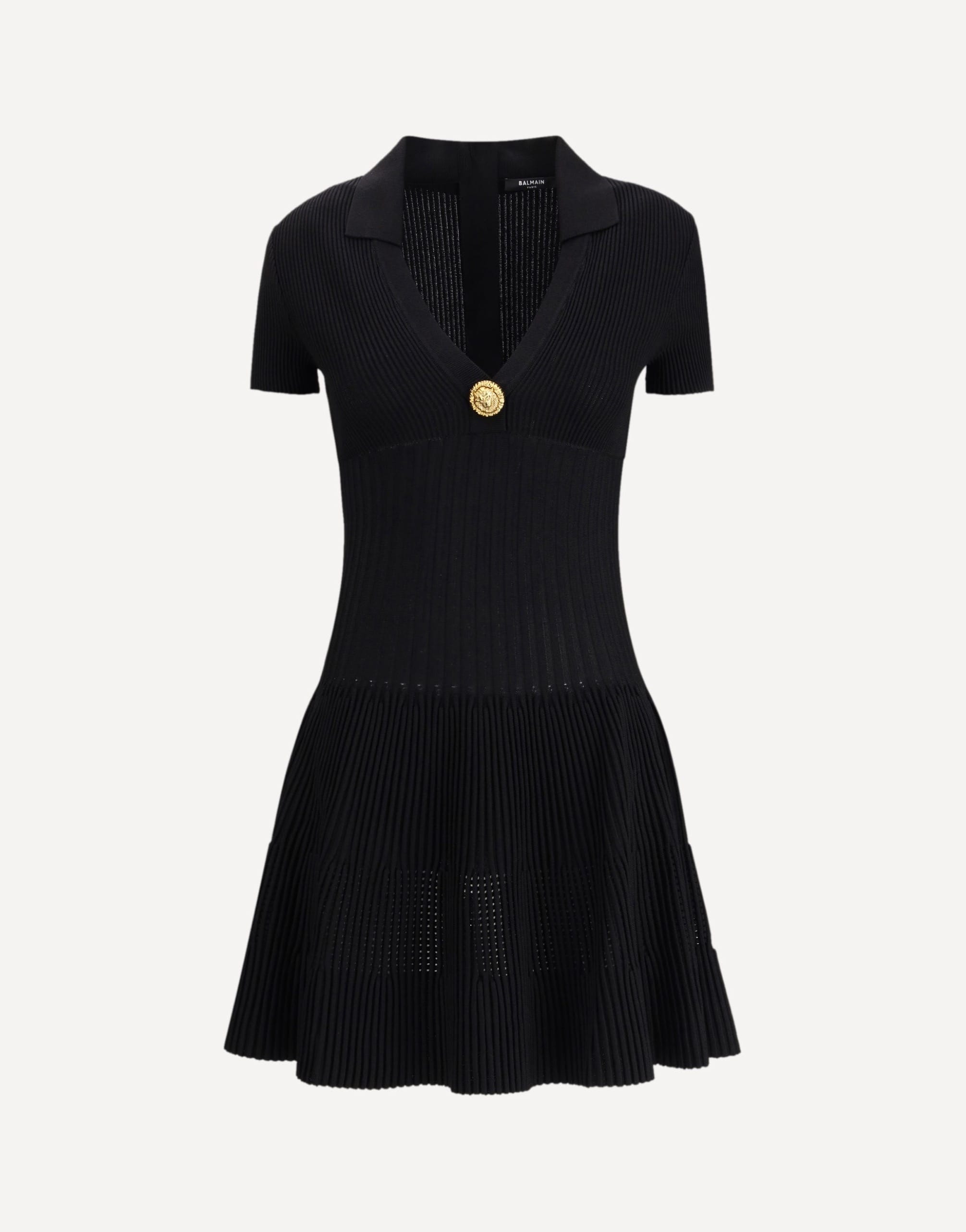 Balmain Flared Knit Mini Dress