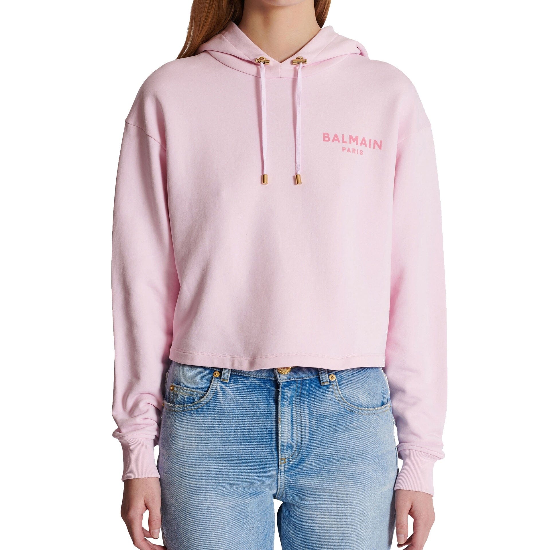 Balmain Flocked Paris Sweatshirt Hoodie