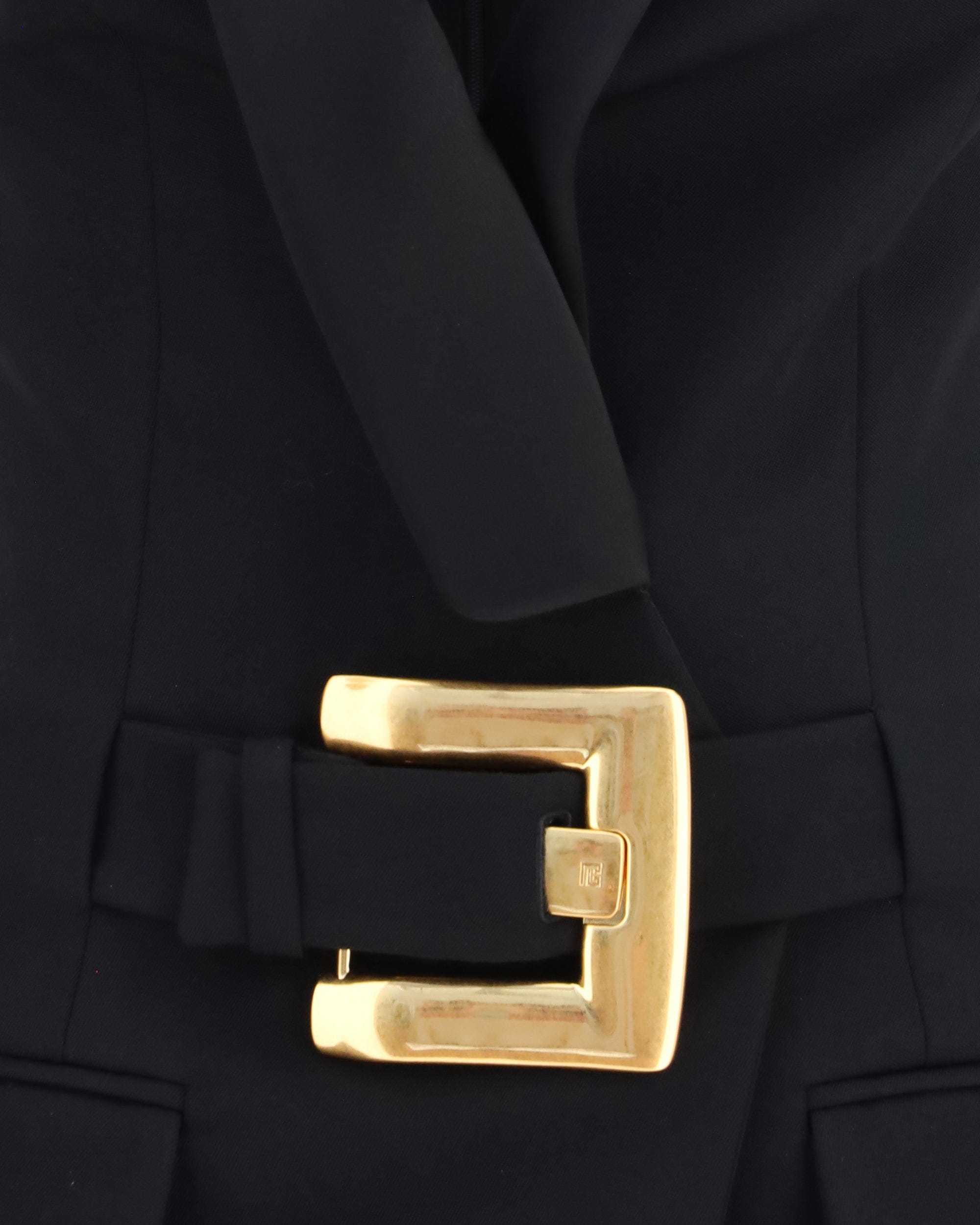 Balmain Balmain Grain De Poudre Belted Dress