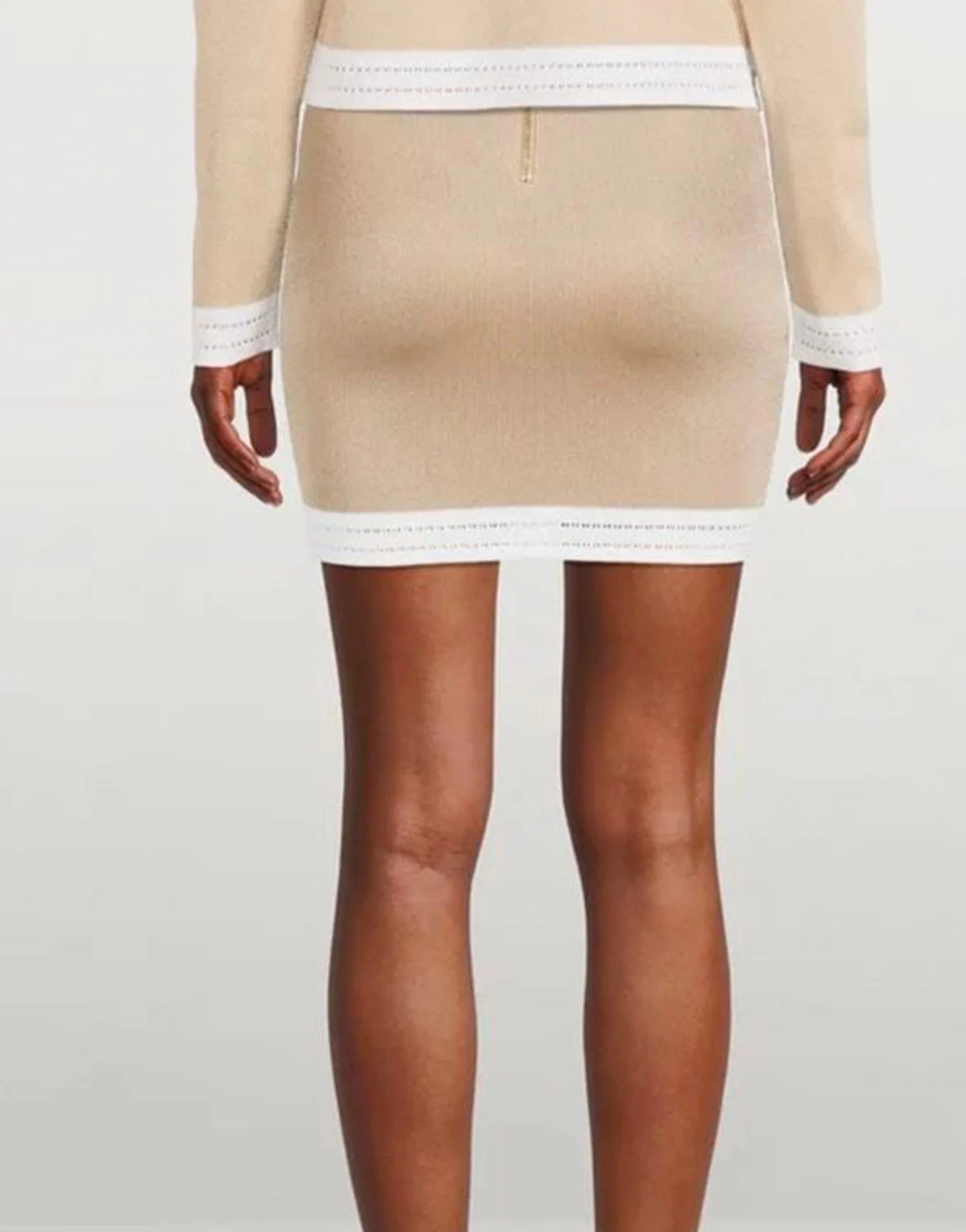 Balmain High Waist Signature Button Mini Skirt