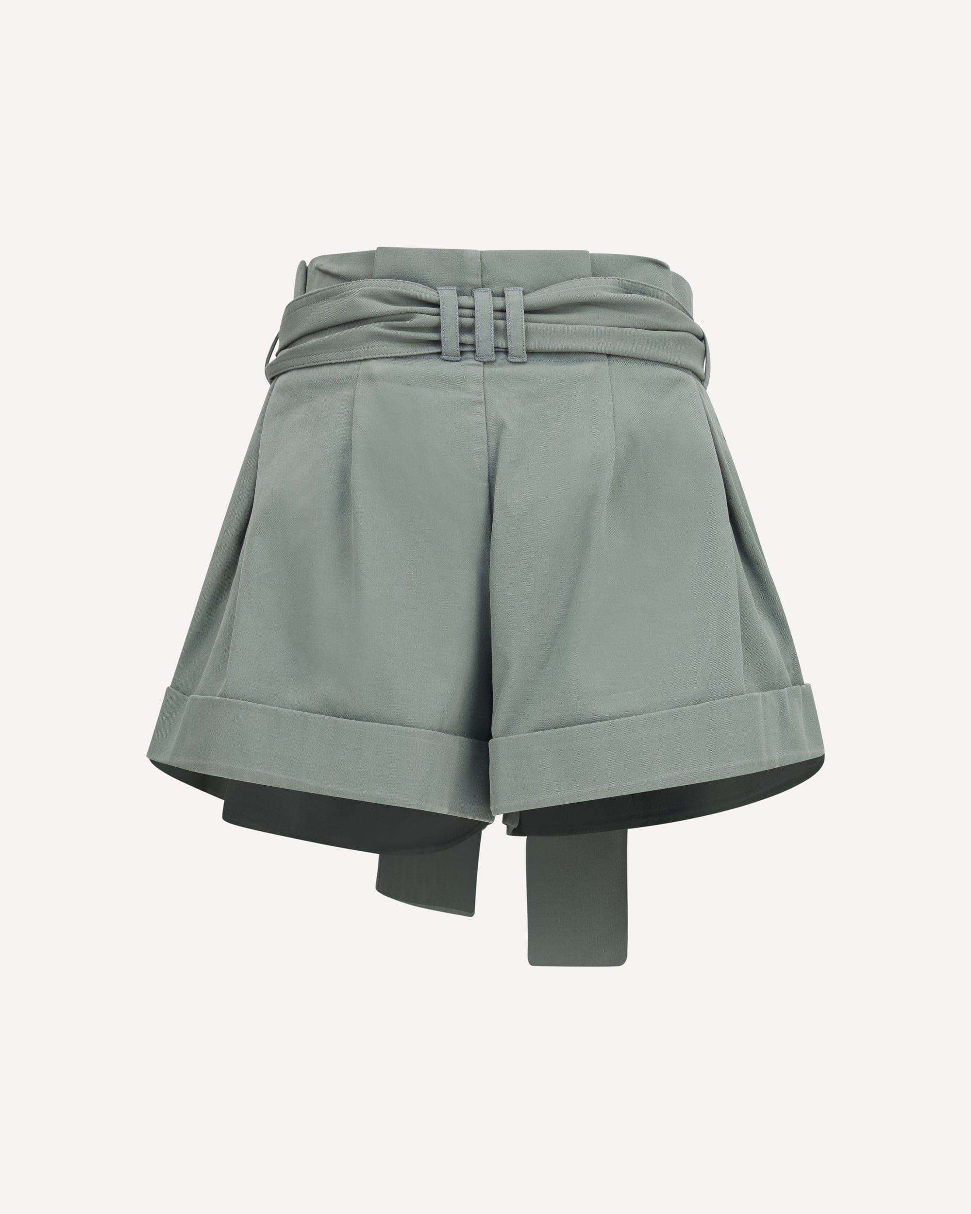 Balmain High-Waisted Cotton Gabardine Shorts - alternate view