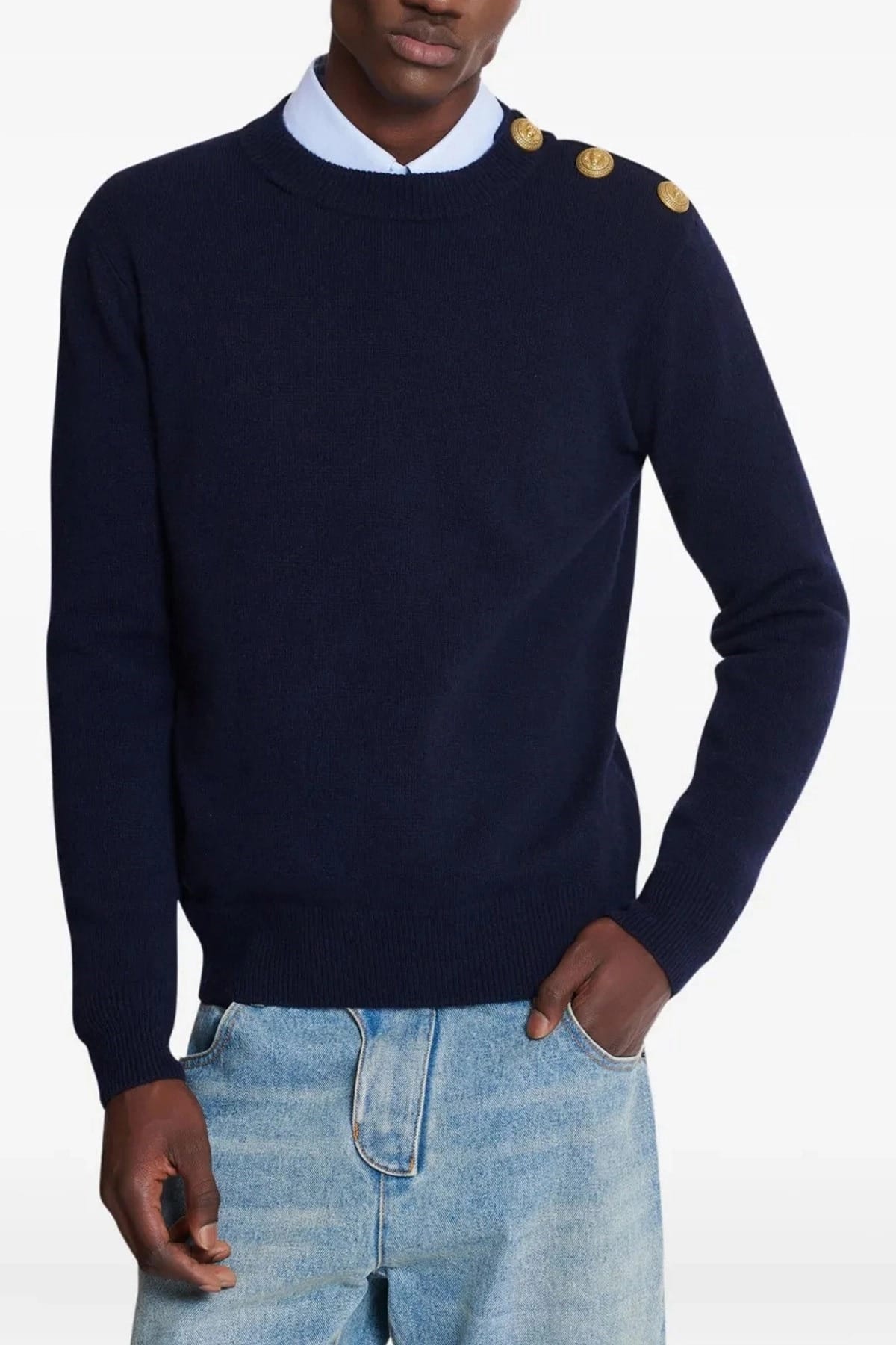 Balmain Leone Catena Button Sweater - alternate view