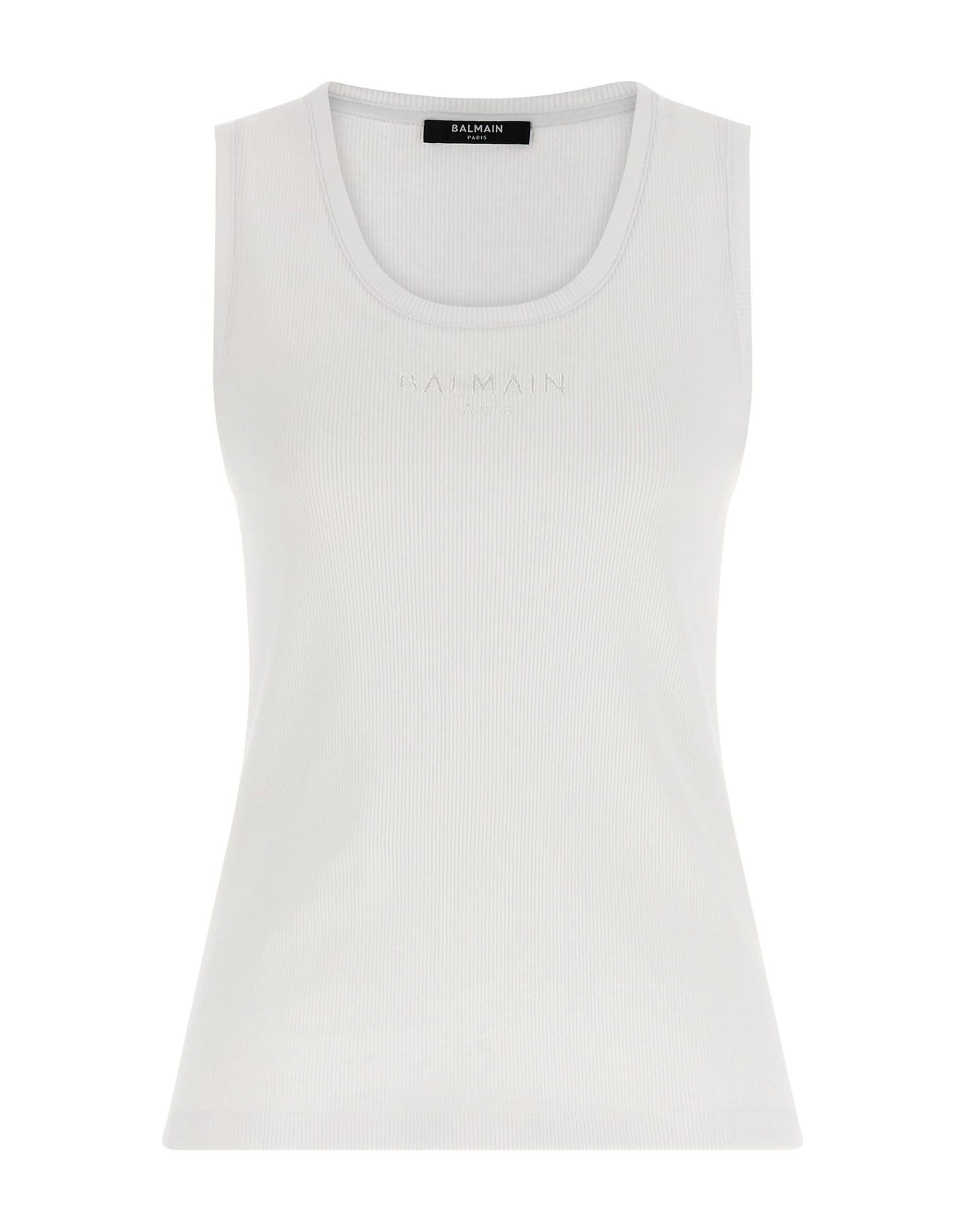 Balmain Balmain Logo Embroidery Tank Top