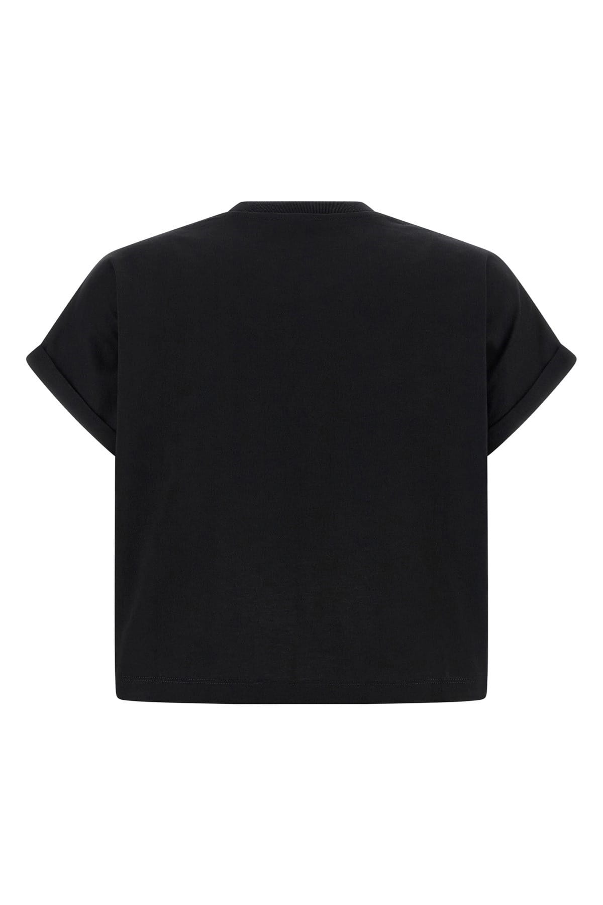 Balmain Balmain Logo Print Cropped T-Shirt