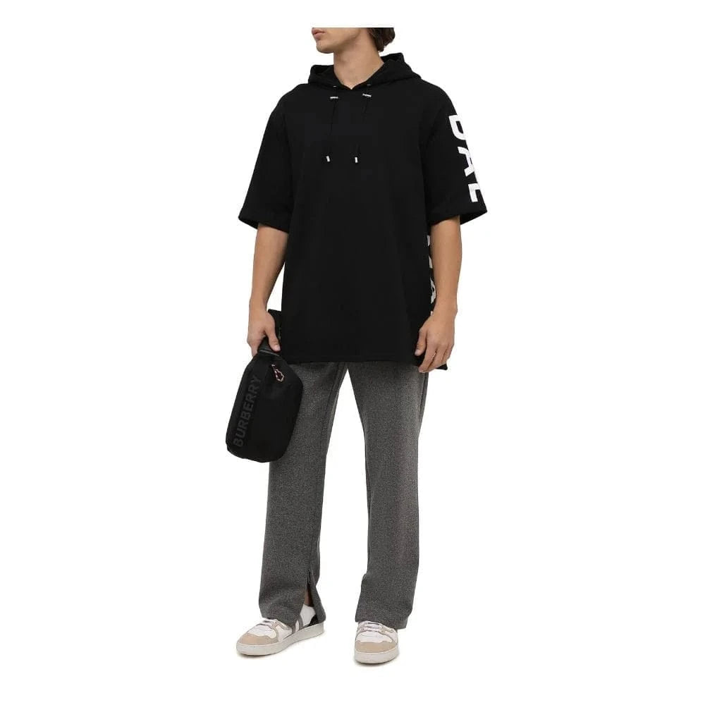 Balmain Logo-Print Short-Sleeve Cotton Hoodie