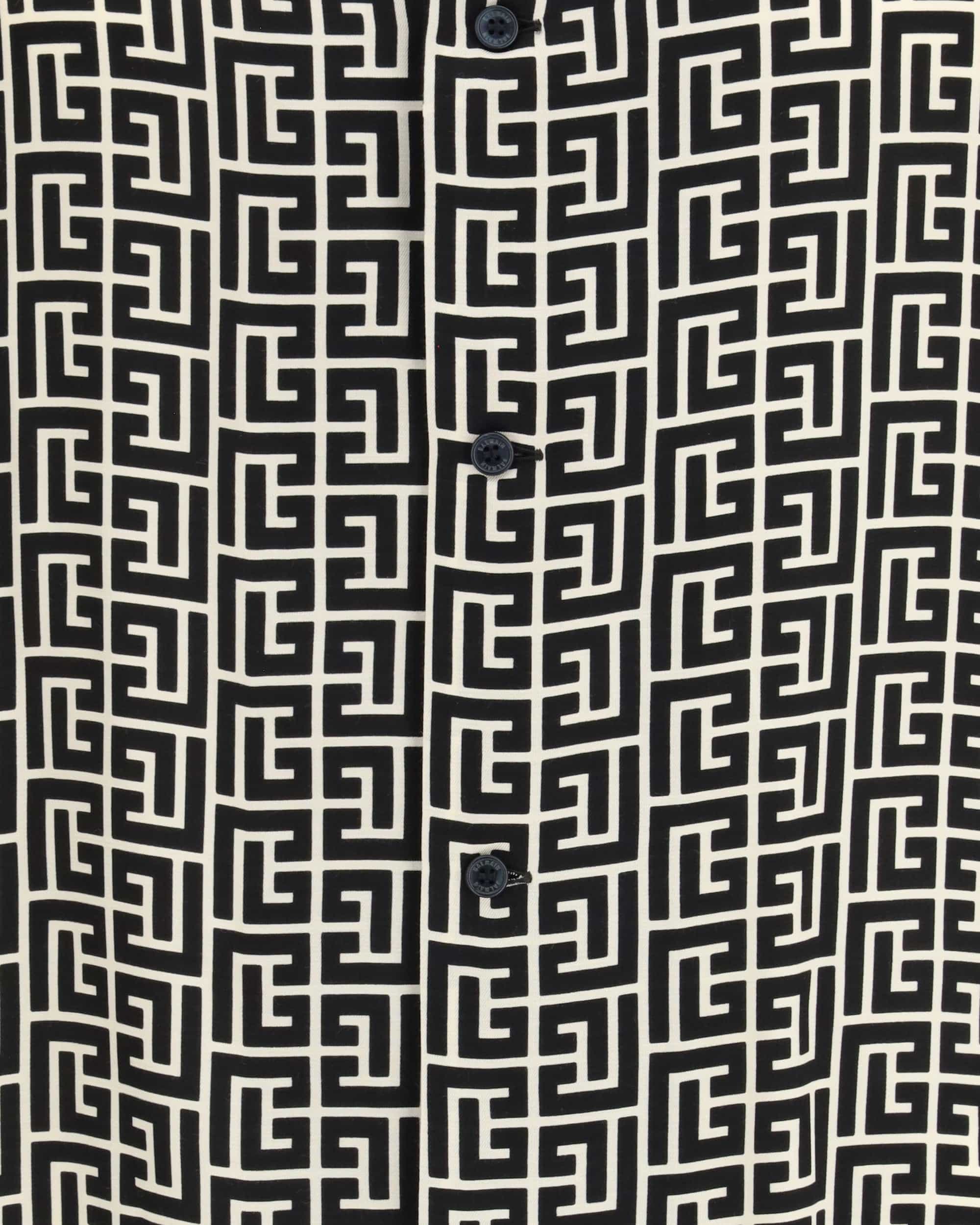 Balmain Monogram-Print Pajama Shirt