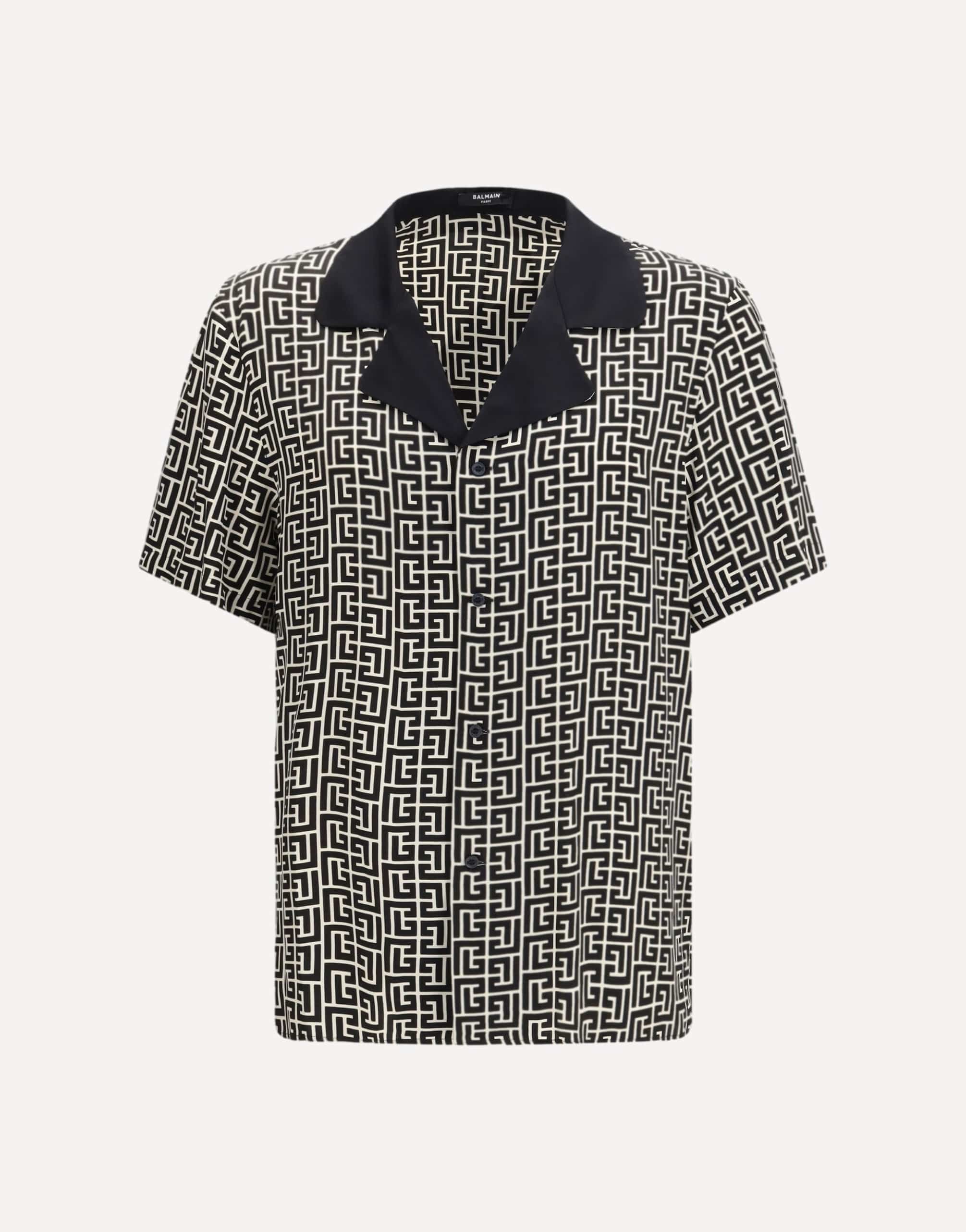 Balmain Monogram-Print Pajama Shirt