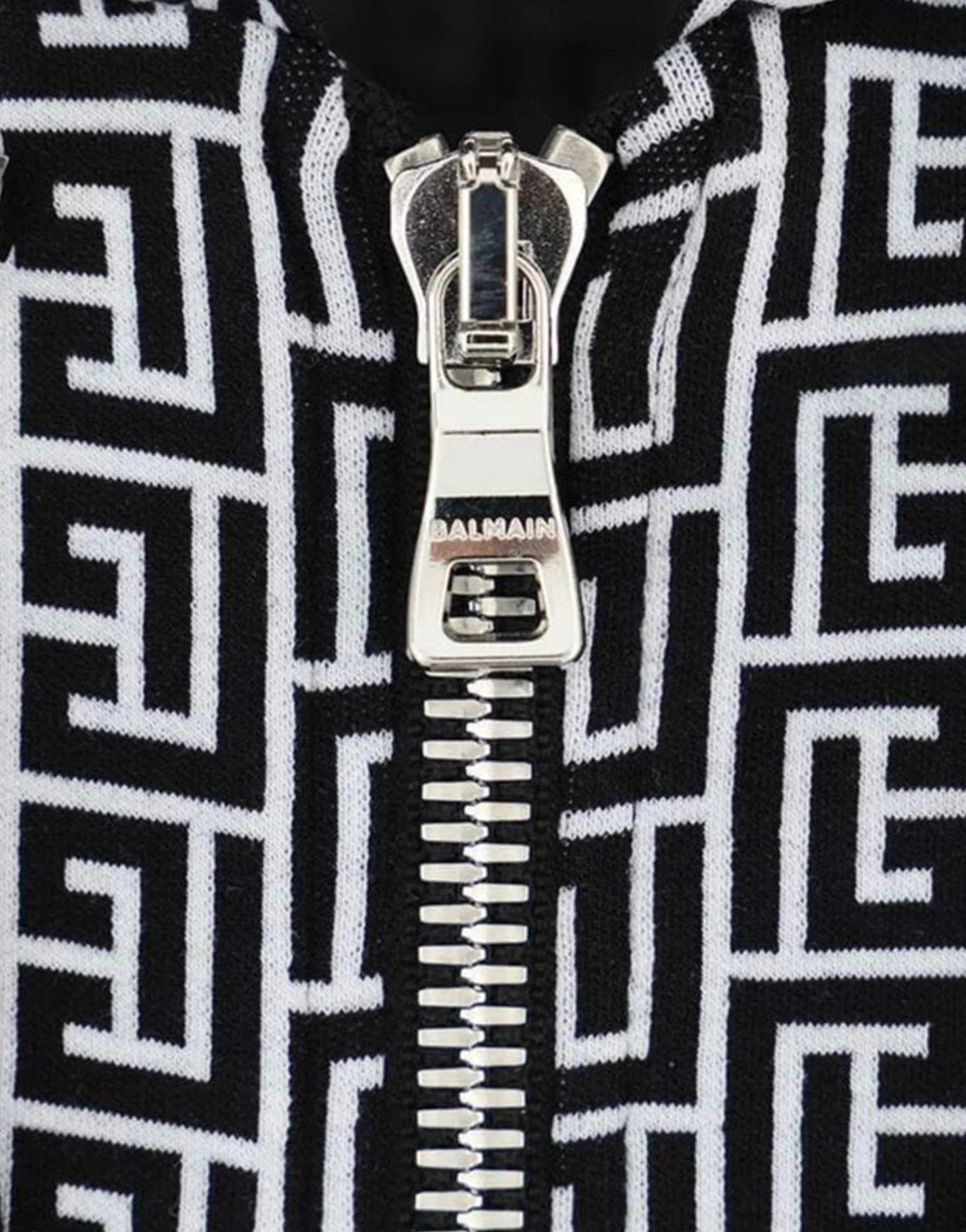Balmain Monogram Printed Zipped Hoodie