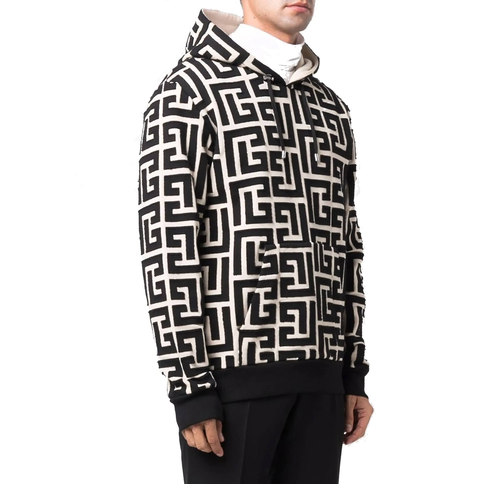 Balmain Monogrammed Hooded Sweatshirt - alternate view