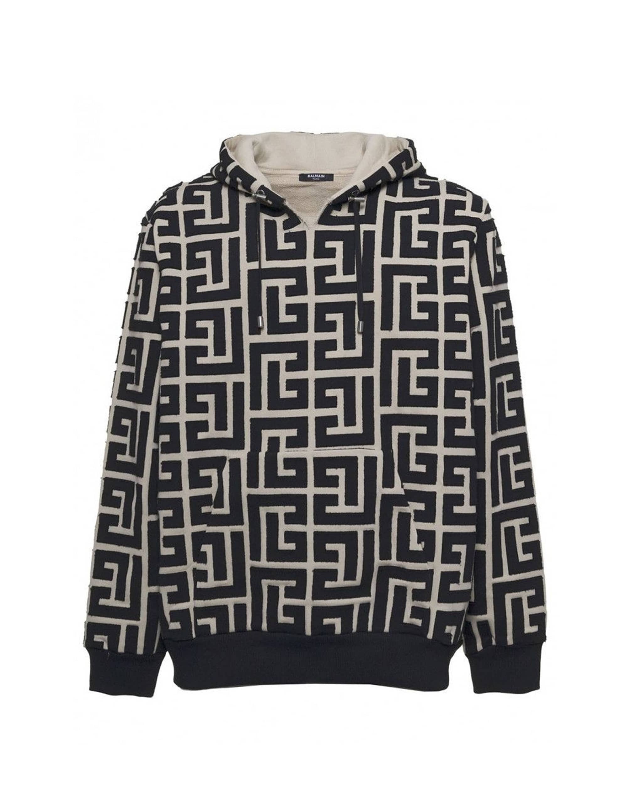 Balmain Monogrammed Hooded Sweatshirt