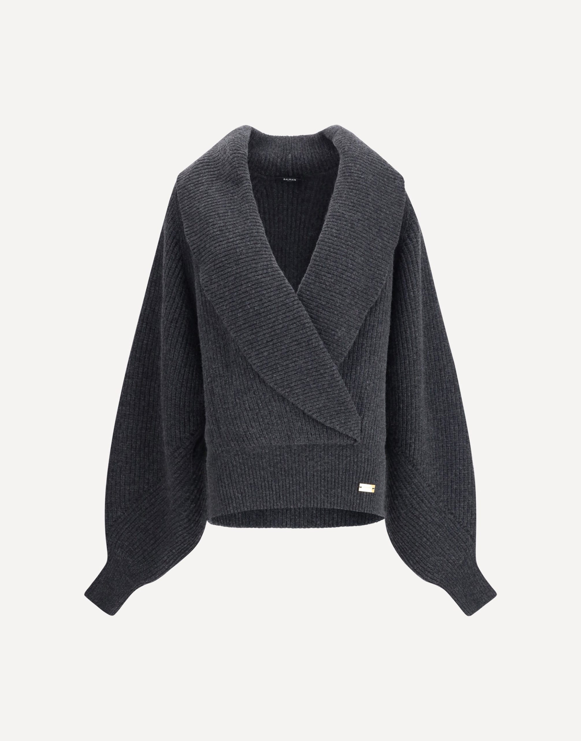 Balmain Oversized Wrap-Effect Sweater