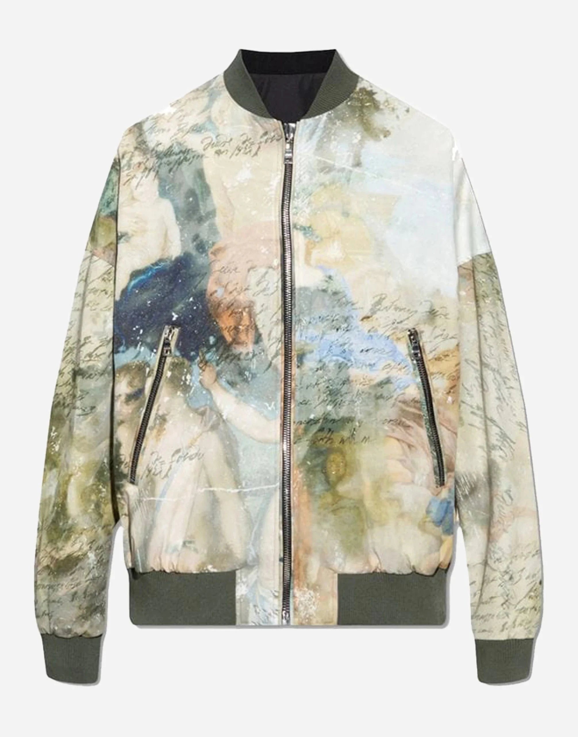 Balmain Painting-Print Reversible Bomber Jacket