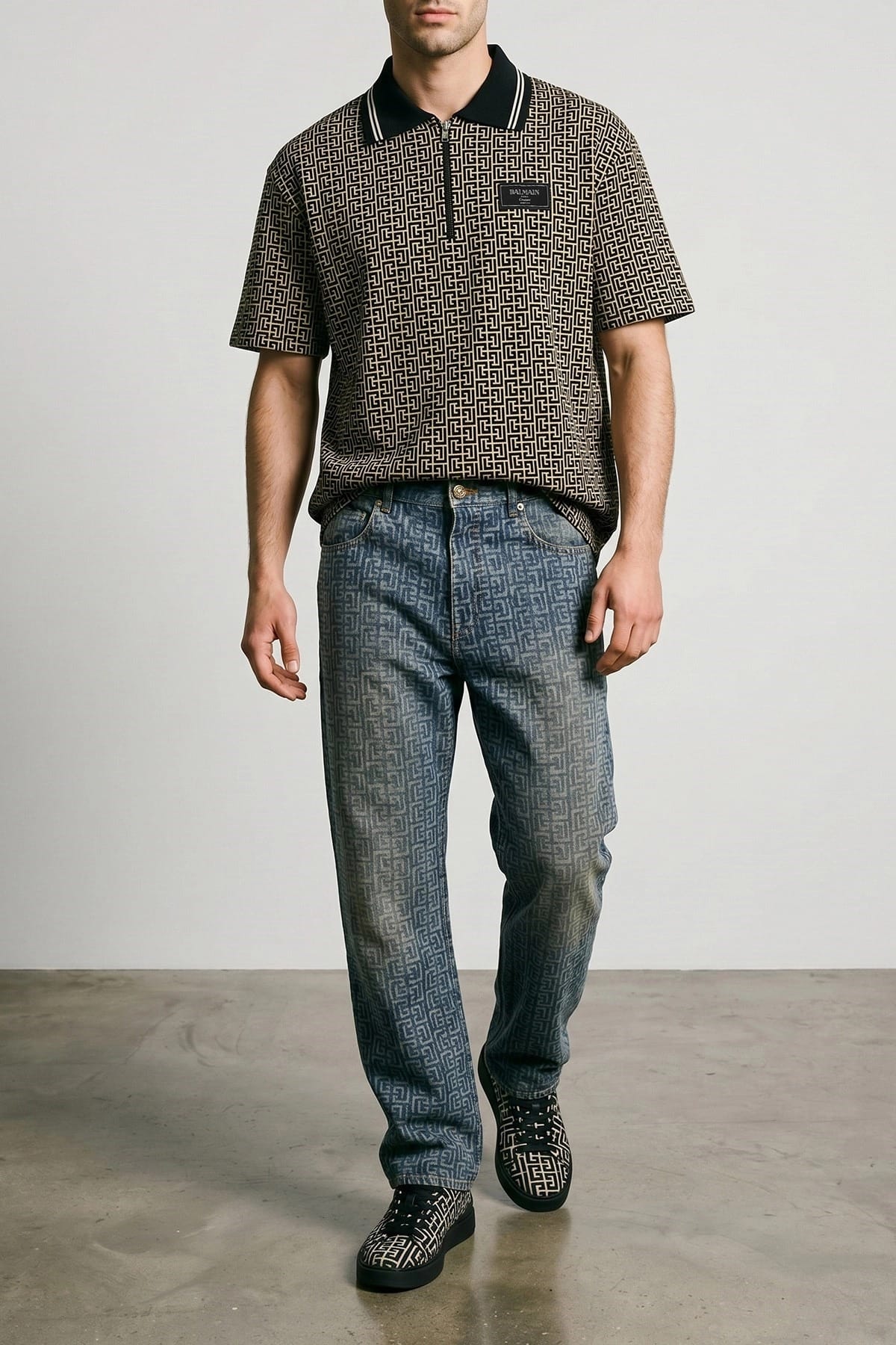 Balmain Pb Jacquard Polo Shirt - alternate view