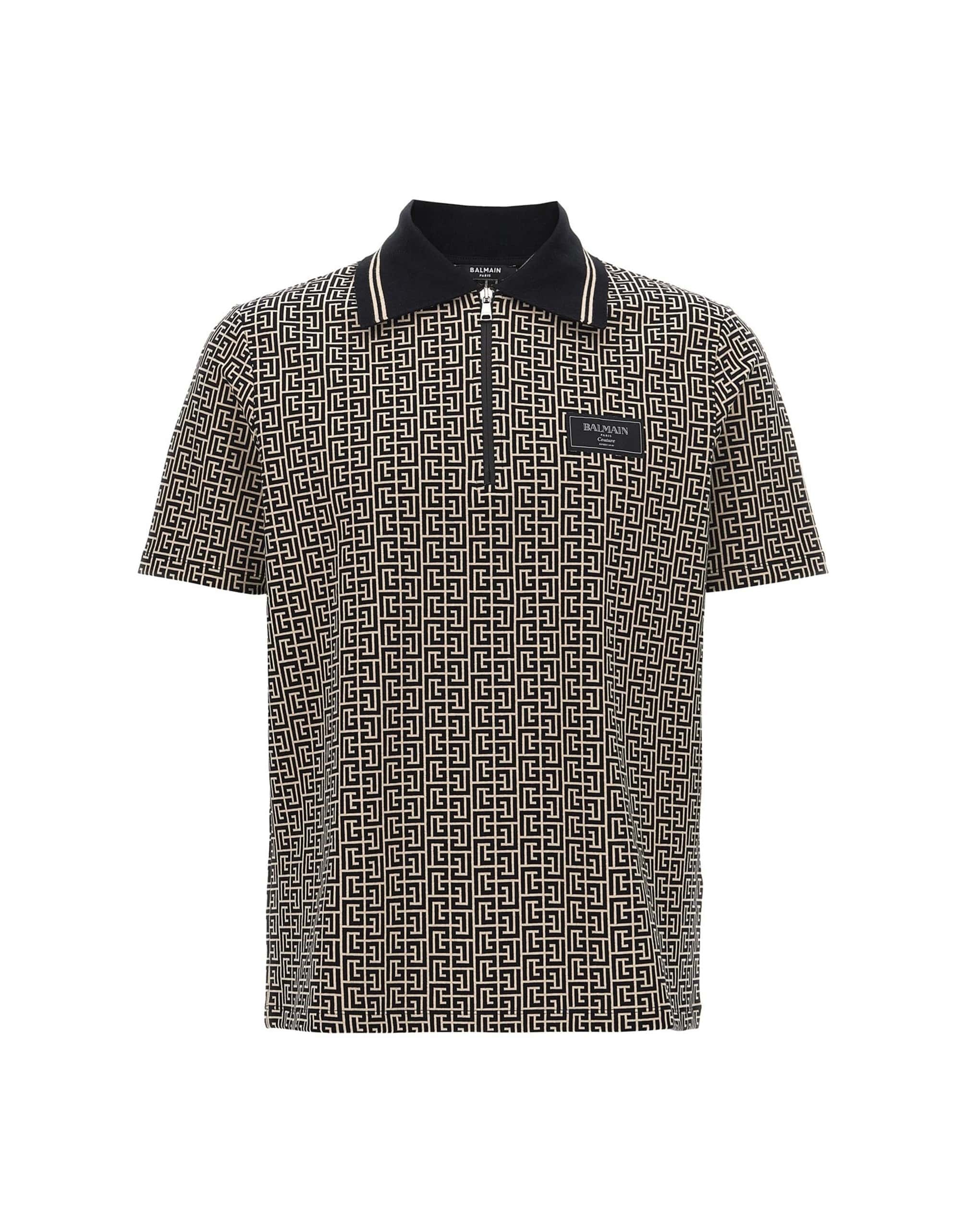 Balmain Pb Jacquard Polo Shirt