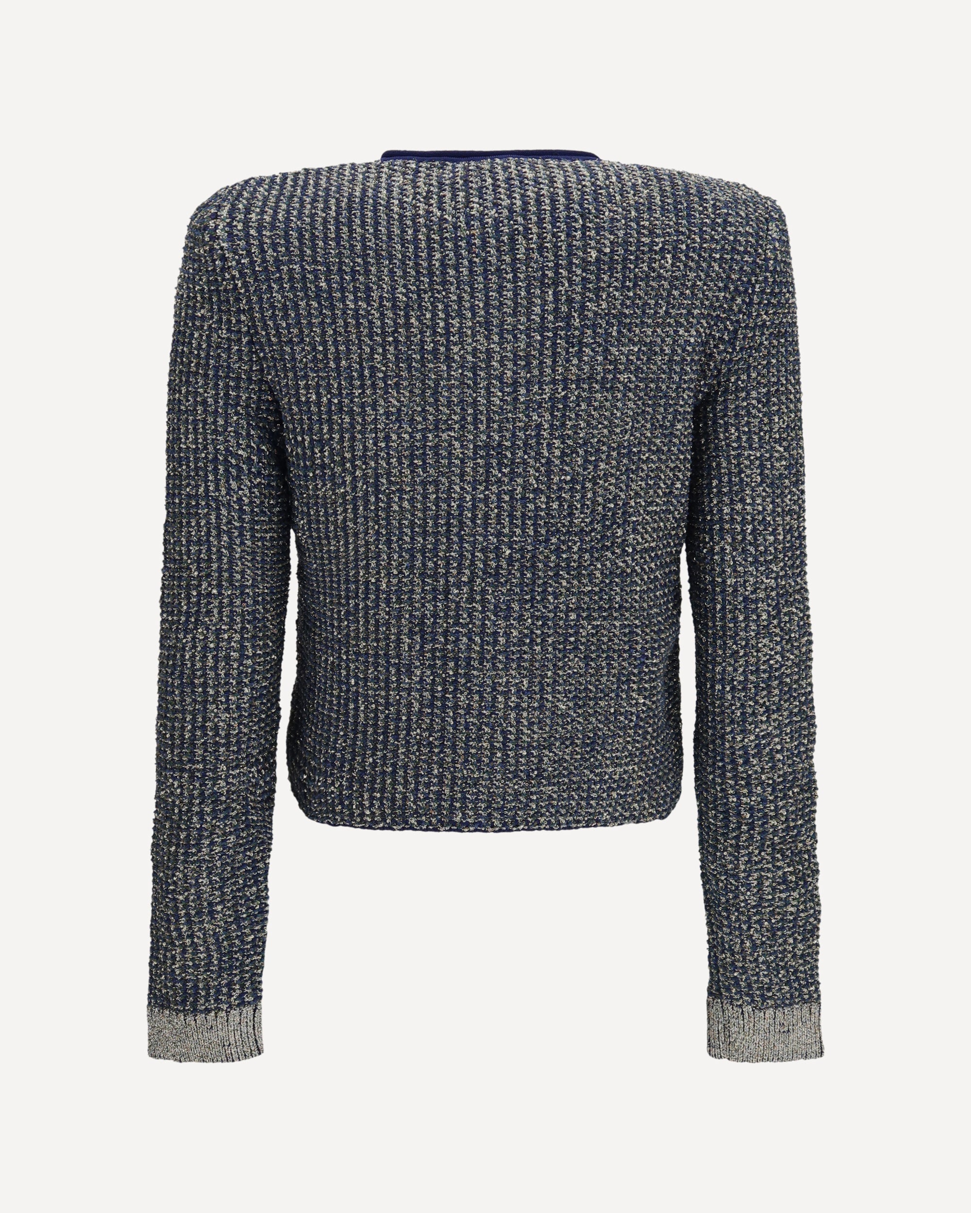 Balmain Cardigan in maglia con paillettes trapuntate - alternate view